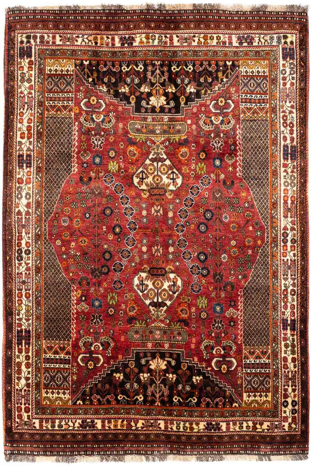 morgenland Wollteppich »Shiraz Medaillon 243 x 174 cm«, rechteckig, 1 mm Hö günstig online kaufen