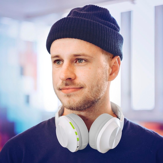 Bluetooth-Kopfhörer auf Bluetooth-HFP-HSP, Sprachsteuerung, Kabel, Bluetooth »Bluetooth® Headset Kopfhörer Hama Bluetooth-AVRCP Raten bestellen Ear kabellos«, Over ohne Bass Boost, A2DP faltbar