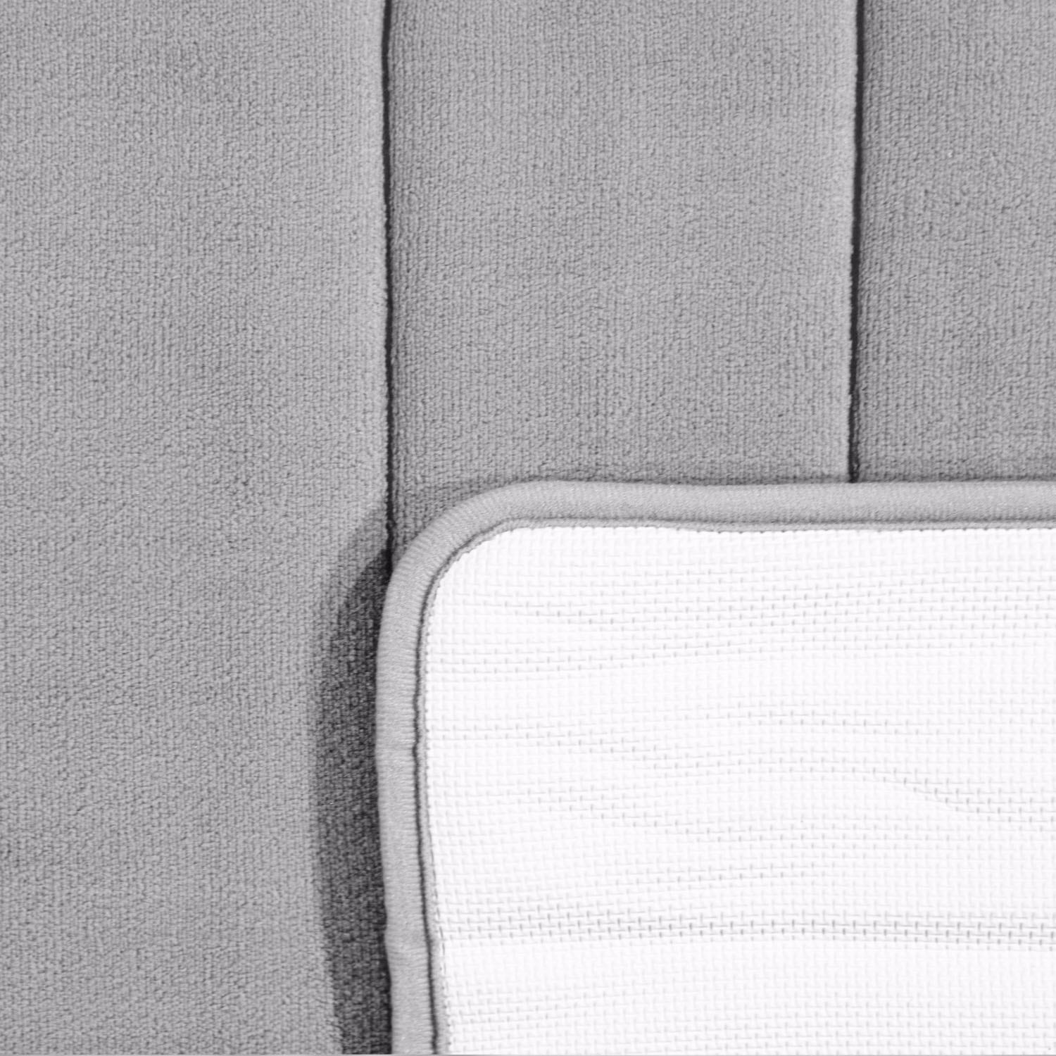 Paco Home Badematte »Corby 252, Memory-Schaum Effekt«, rutschhemmend beschichtet, fußbodenheizungsgeeignet, Badteppich, Uni Farben, gestreift, Hoch-Tief Effekt