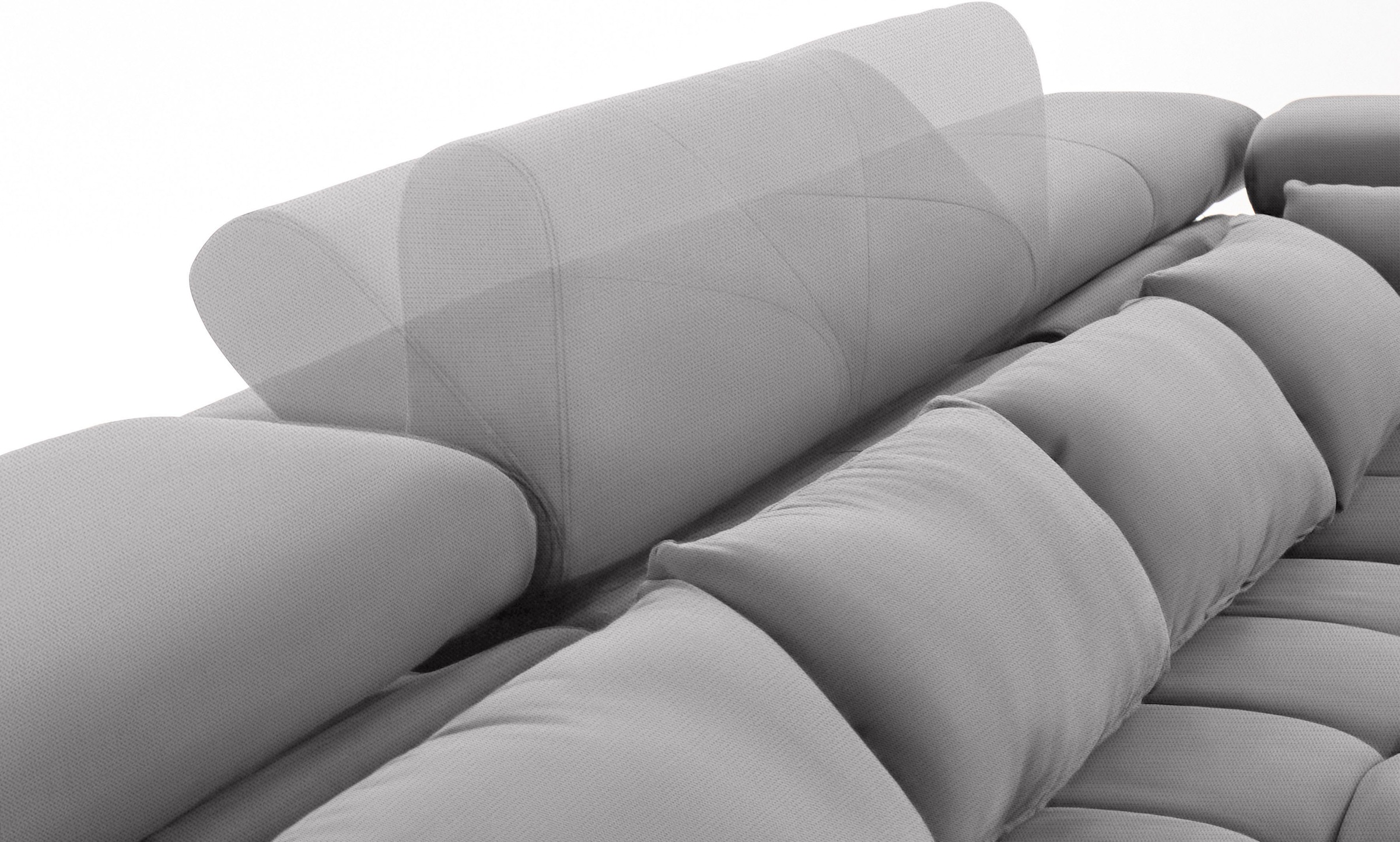 COTTA Wohnlandschaft »Orion U-Form«, mit Kopfteilverstellung & 6 Nierenkissen