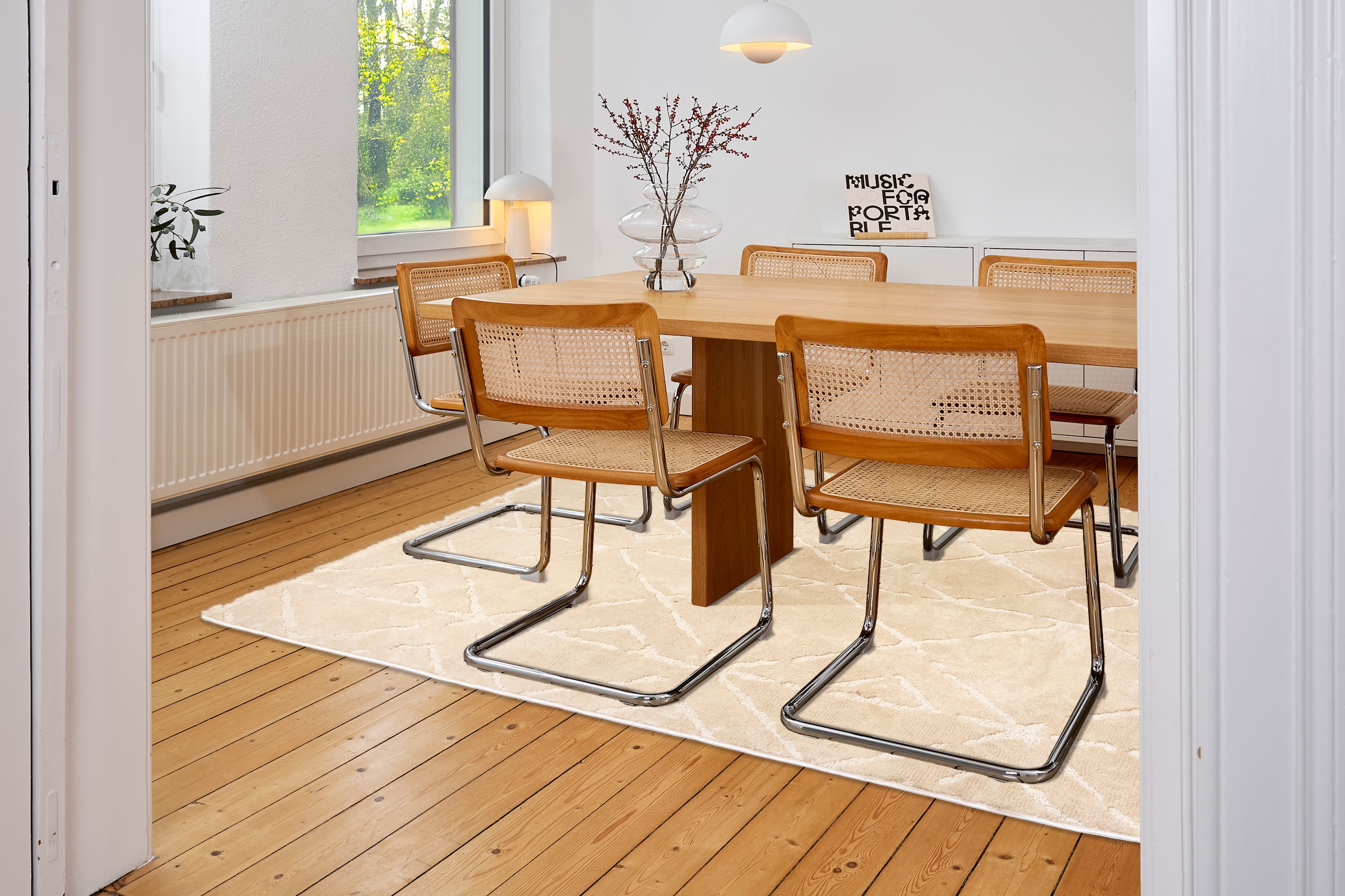 ASTRA Teppich »Lou 252«, rechteckig, 10 mm Höhe, Hoch Tief Struktur, Kurzflor, Wohnzimmer, Schlafzimmer