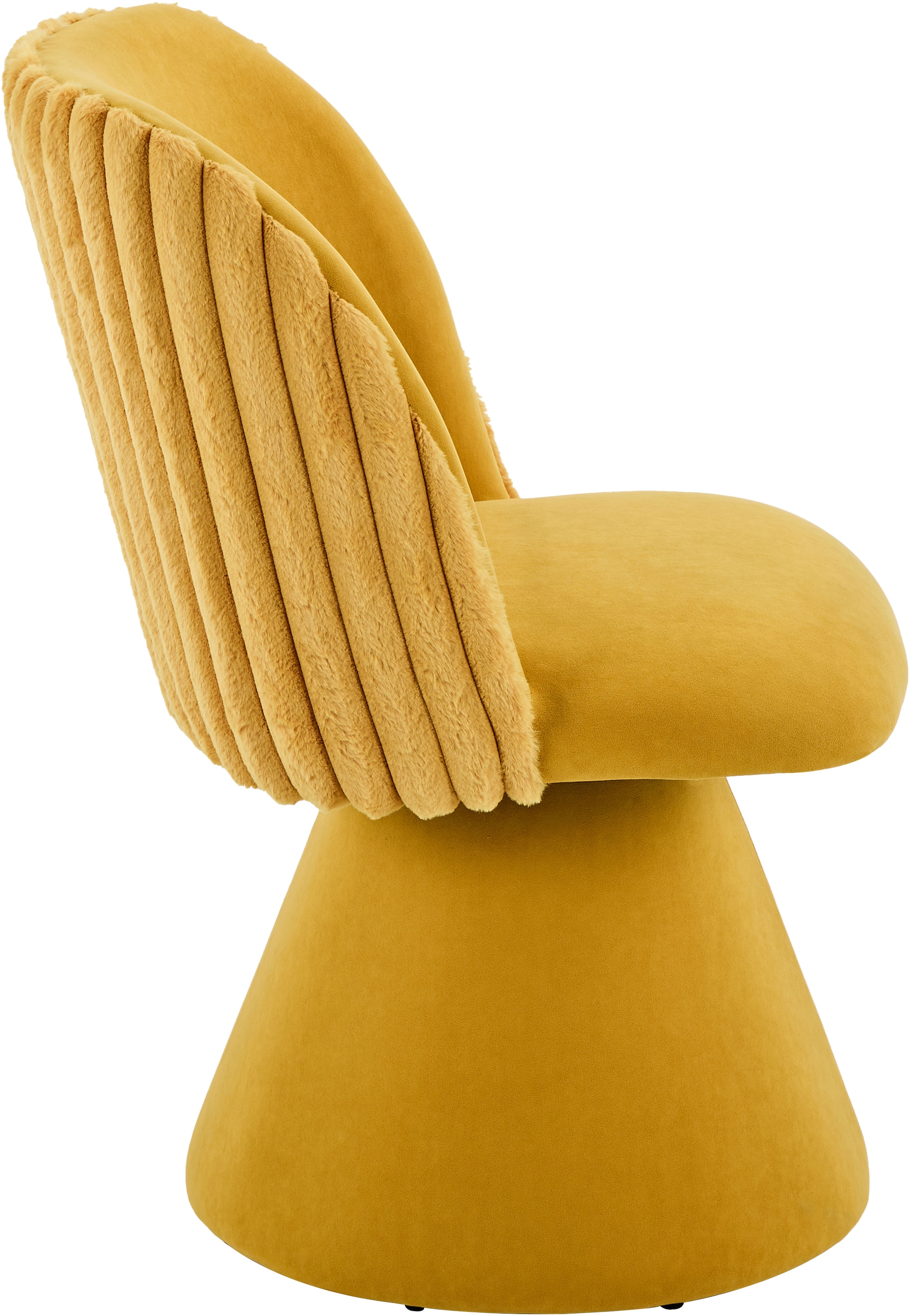 HELA Drehstuhl »BARI I« (Set) 2 Stk.360° drehbar, Polsterfuß, Materialkombi, Außen Felloptik Innen Velvet