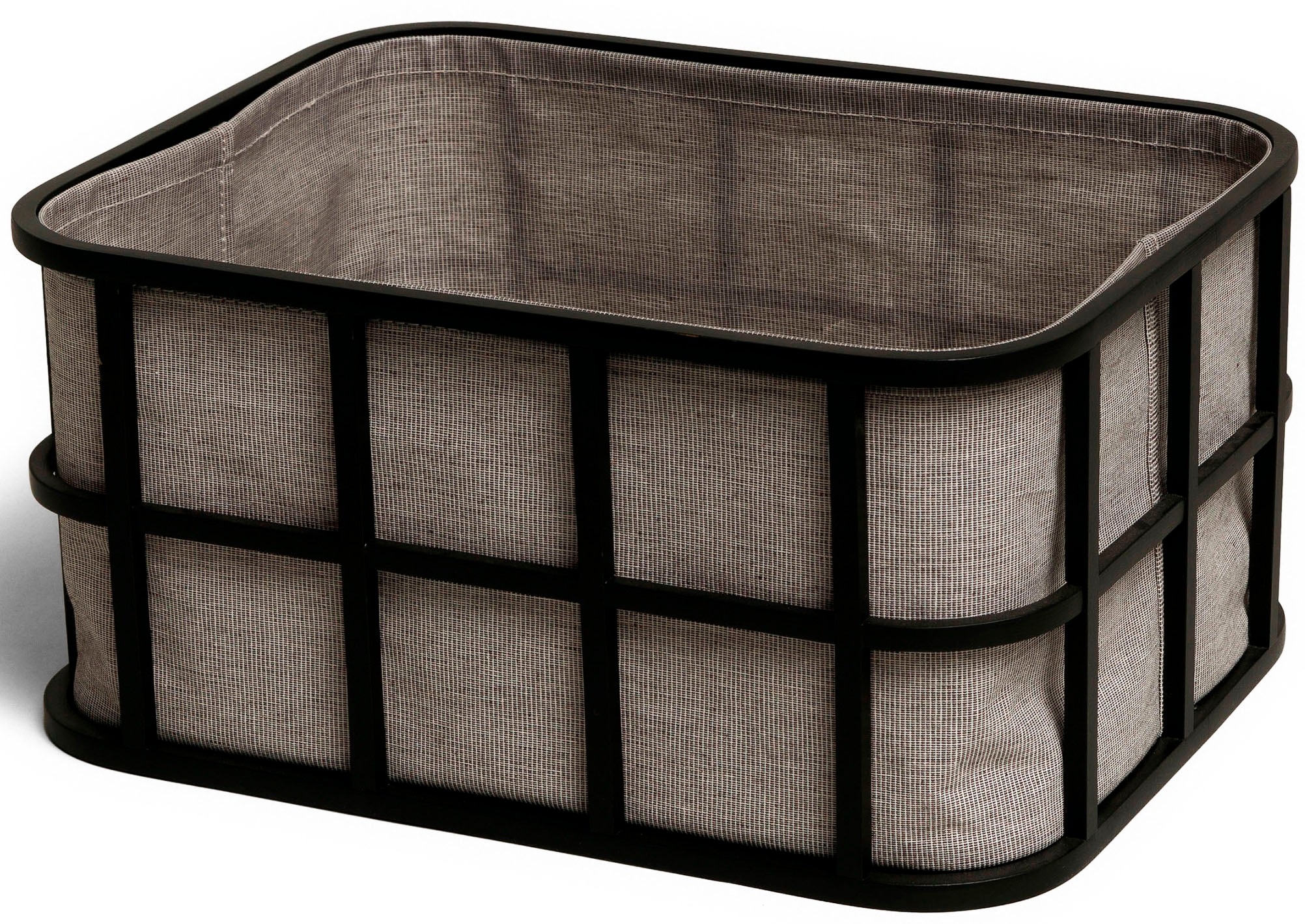 MÖVE Aufbewahrungsbox BxTxH: 41, 5x32x20 cm, Bambus grau/schwarz