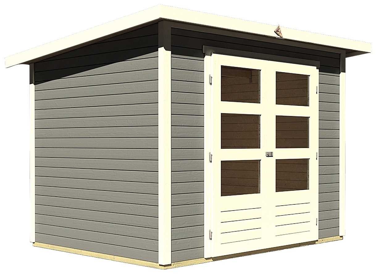 Karibu Gartenhaus »Stockach 3«, (Set), naturbelassen, terragrau oder anthrazit