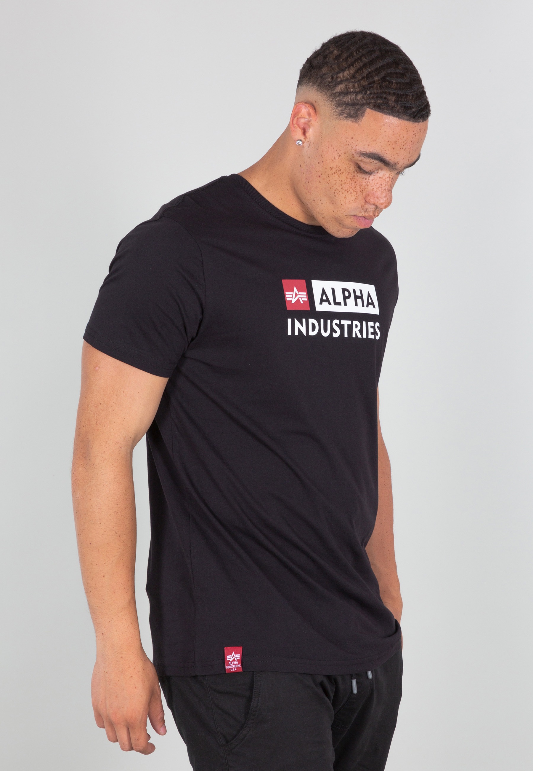 Alpha Industries T-Shirt Men Block-Logo T-Shirts kaufen Industries online - Alpha T« »Alpha