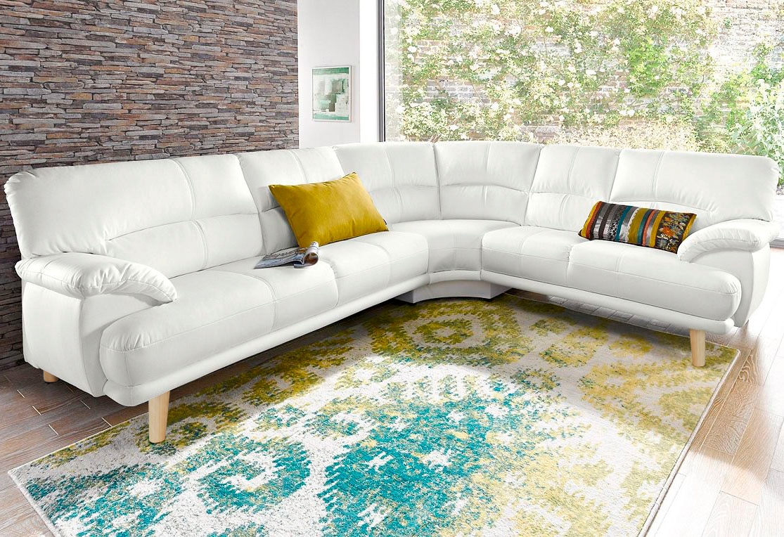 TRENDMANUFAKTUR Polsterecke »Cecilia, italienisches Designsprache, modern und komfortabel, L-Form,«, toller Sitzkomfort und bequeme Armlehnen