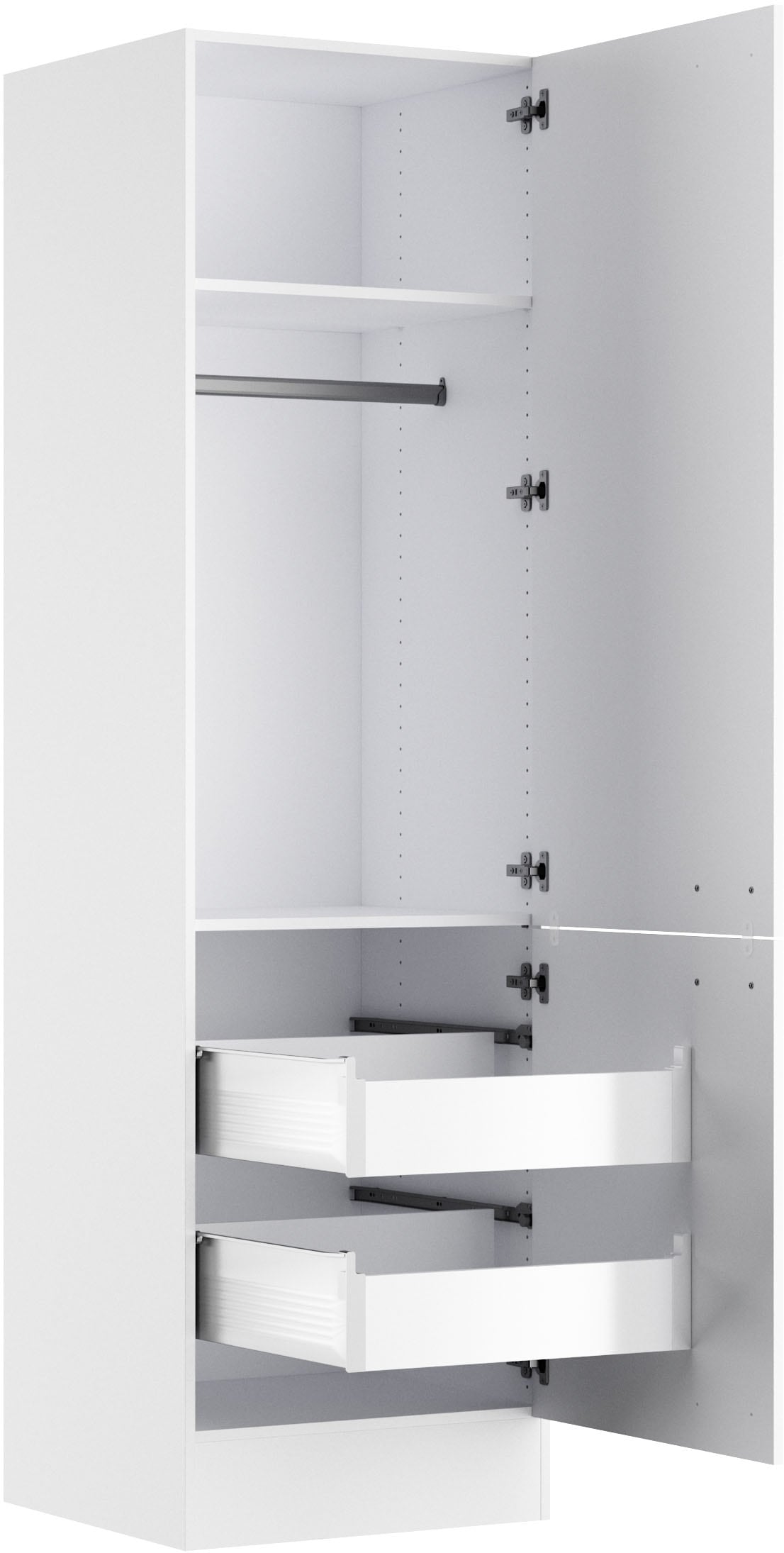 OPTIFIT Hochschrank »OPTImulti« Breite 60 cm, 2 verlaschte Türen, 2 Innenschubkästen, 1 Kleiderstange