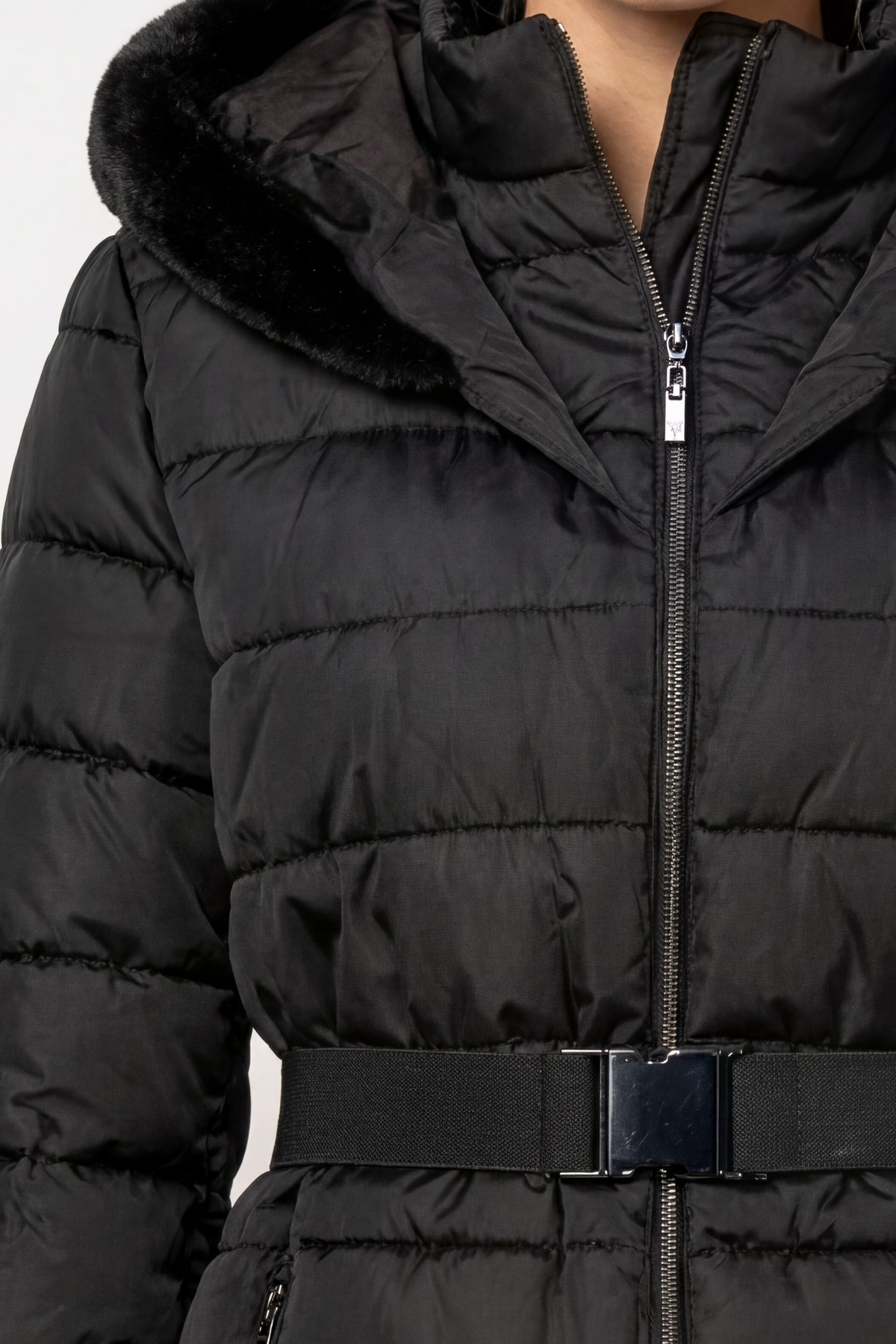 Monari Steppjacke »Jacke Stepp + fake fur« mit Kapuze Regular fit mit Kapuze