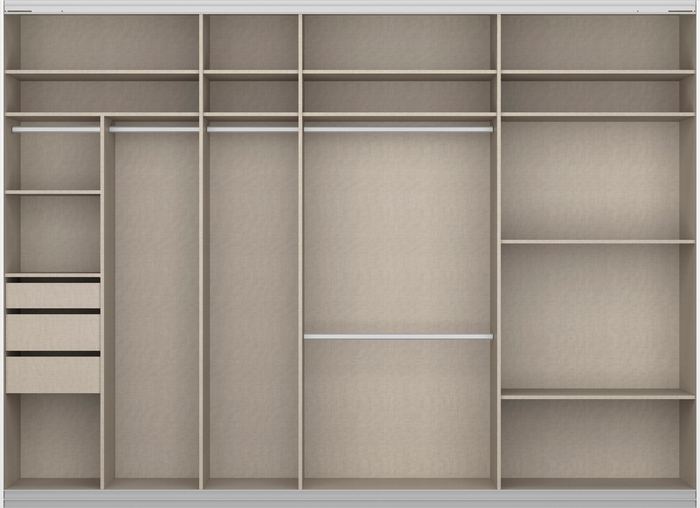 rauch Schwebetürenschrank »Kleiderschrank Schrank Garderobe TOPSELLER OTELI inkl. Inneneinteilung«, mit 3 Innenschubladen sowie zusätzlichen Einlegeböden MADE IN GERMANY