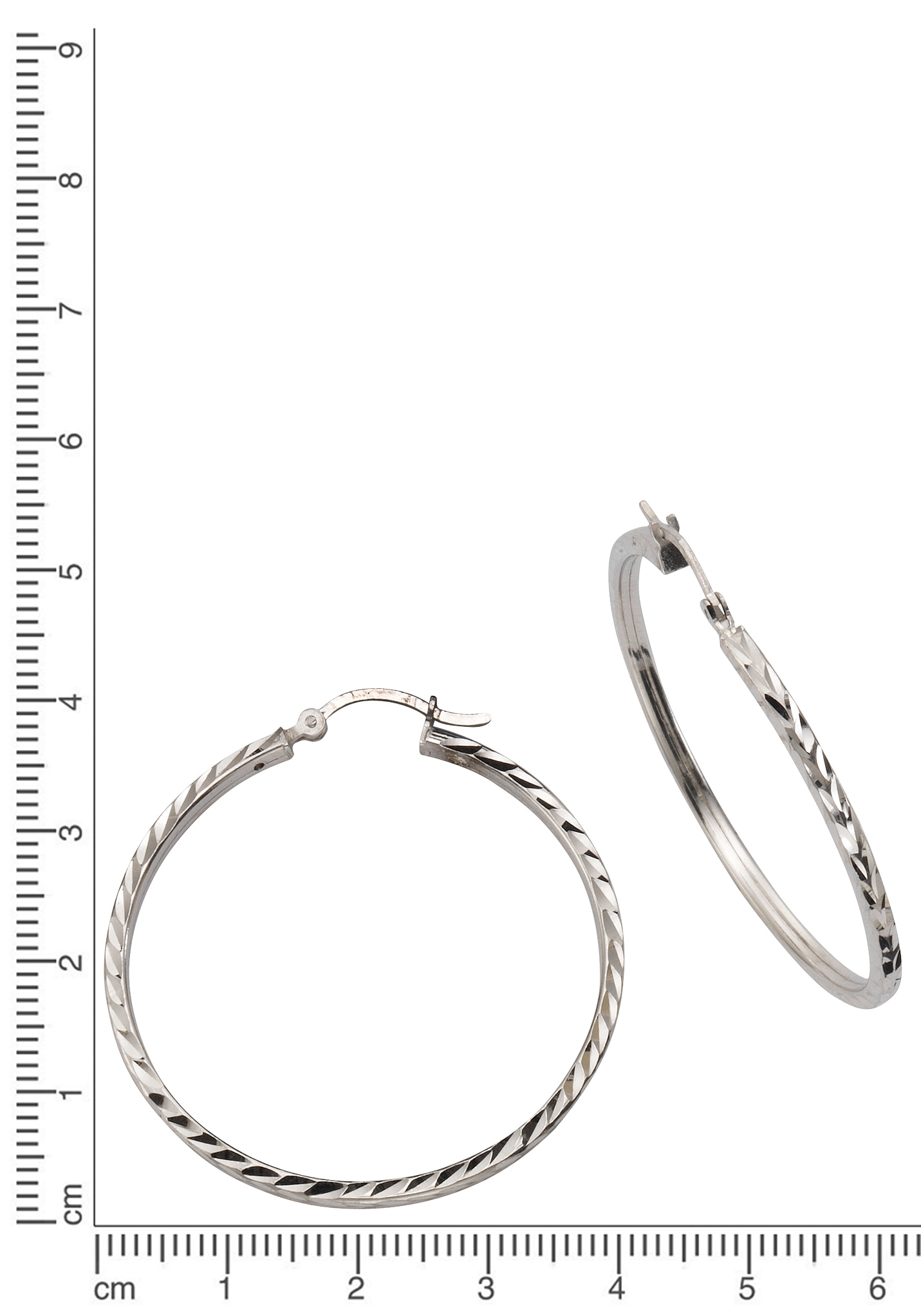 Firetti Paar Creolen »Schmuck Geschenk Silber 925 glänzendes Design diamantiert«