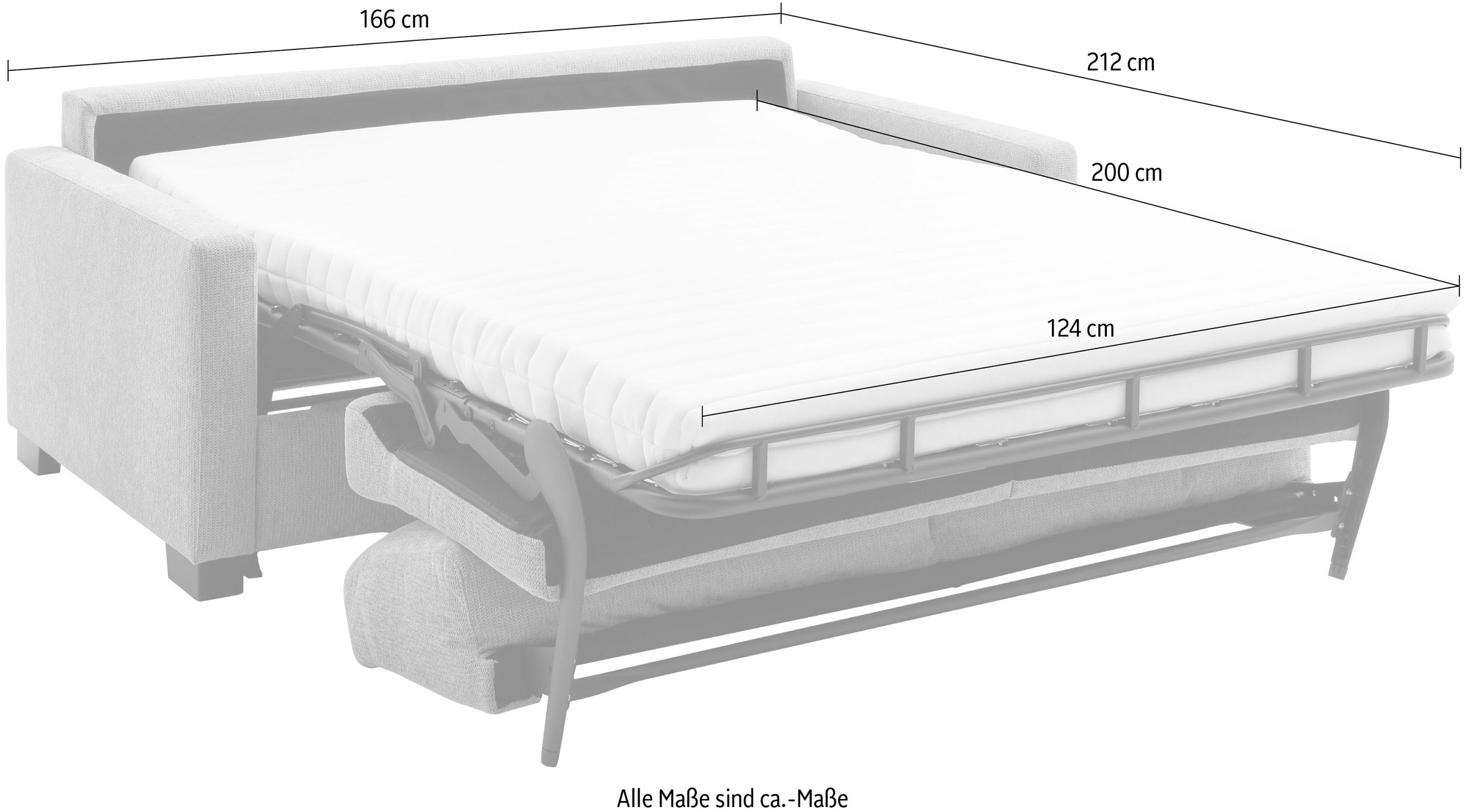 Home affaire Schlafsofa »Vionelle, 2-Sitzer mit Kaltschaummatratze nach Wahl, Breite 166 cm« Dauerschläfer mit wahlweise Standard- oder Premium-Matratze