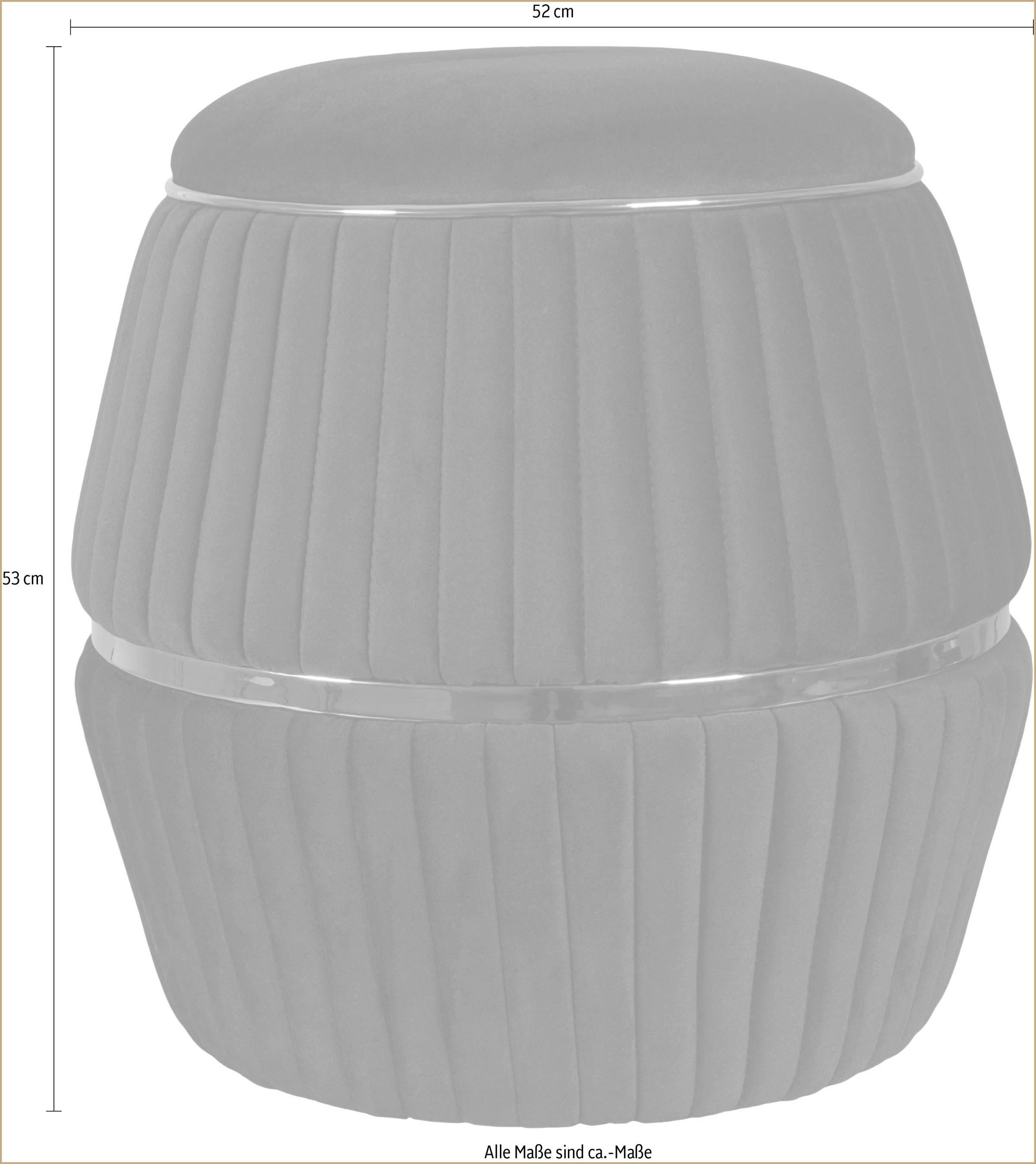 Kayoom Sitzhocker »Hocker Doric, trendiger Look, ästhetische Farbgebung, schöne Steppung«, (1 St.), komfortabel, hochqualitativ, pflegeleicht, in vielen Räumen zuhause