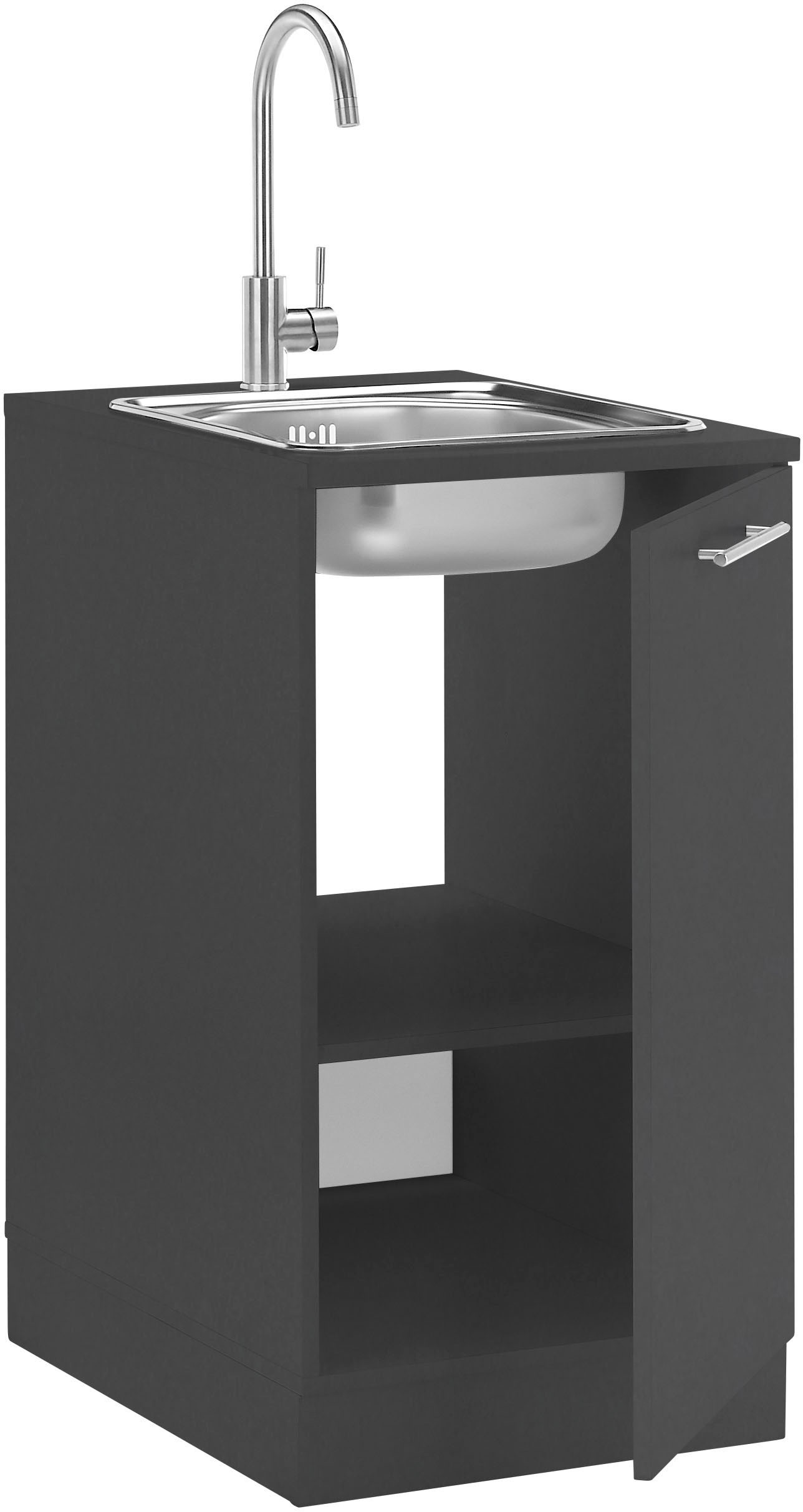 Laundreezy Spülenschrank »Laundreezy, Spülenschrank BxHxT 50x92x68 cm« 1 Stk. tlg. Breite 50cm, Tür L/R montierbar, Softclose, höhenverstellbare Füße