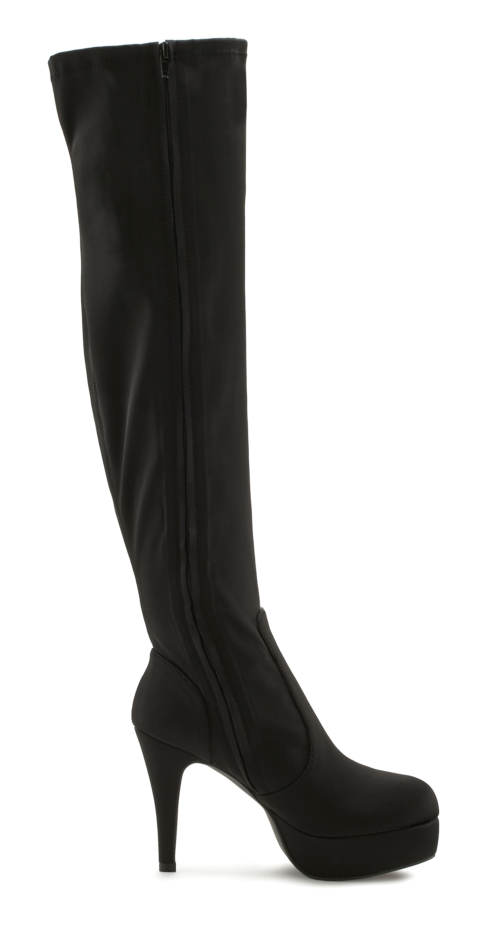 LASCANA Belle Affaire Overkneestiefel, mit langem Schaft, Plateau und Reißverschluss, High-Heel Stiefelette