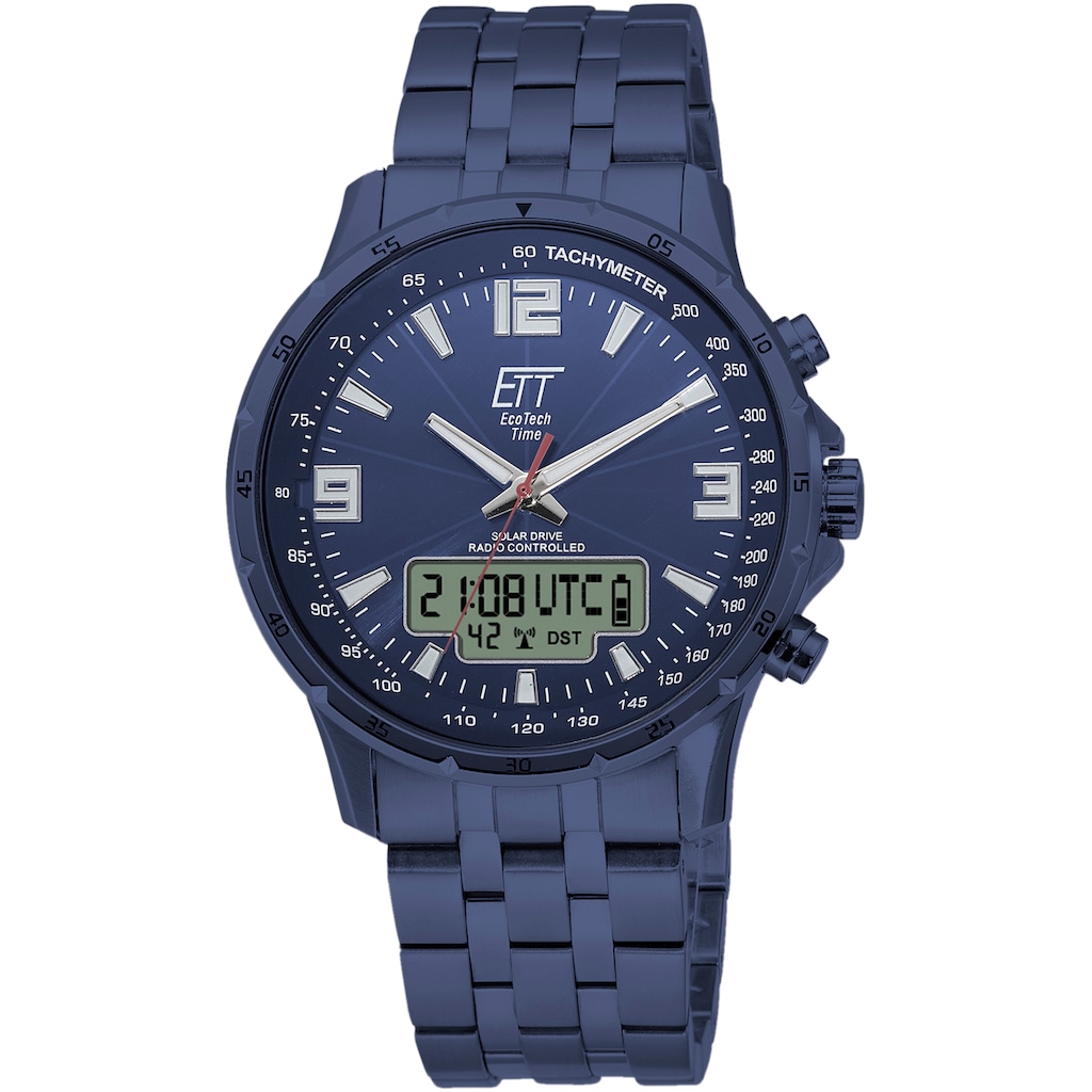 ETT Funkchronograph »Arctica, EGS-11566-31M«, Armbanduhr, Herrenuhr, Stoppfunktion, Datum, Solar