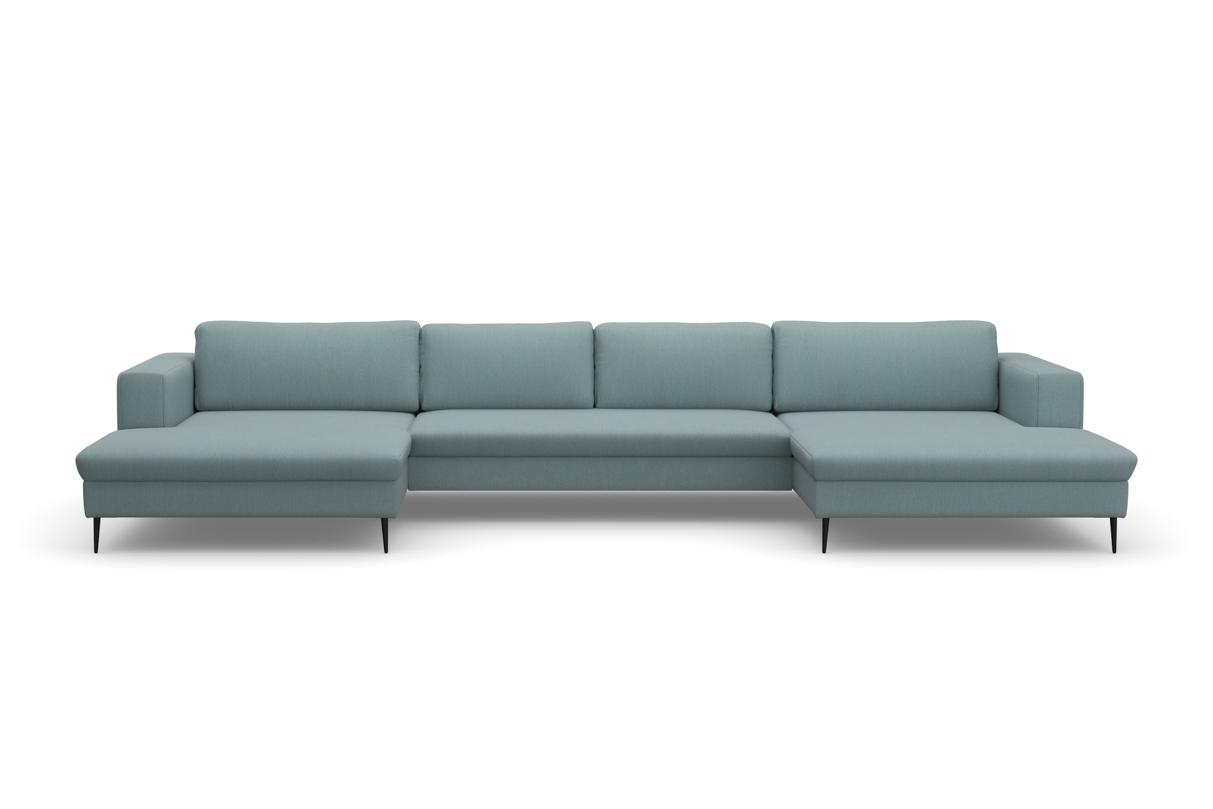 DOMO collection Wohnlandschaft »Modica U-Form«, XXL, in moderner Optik mit, 2 großzügigen Recamieren, auch in Cord