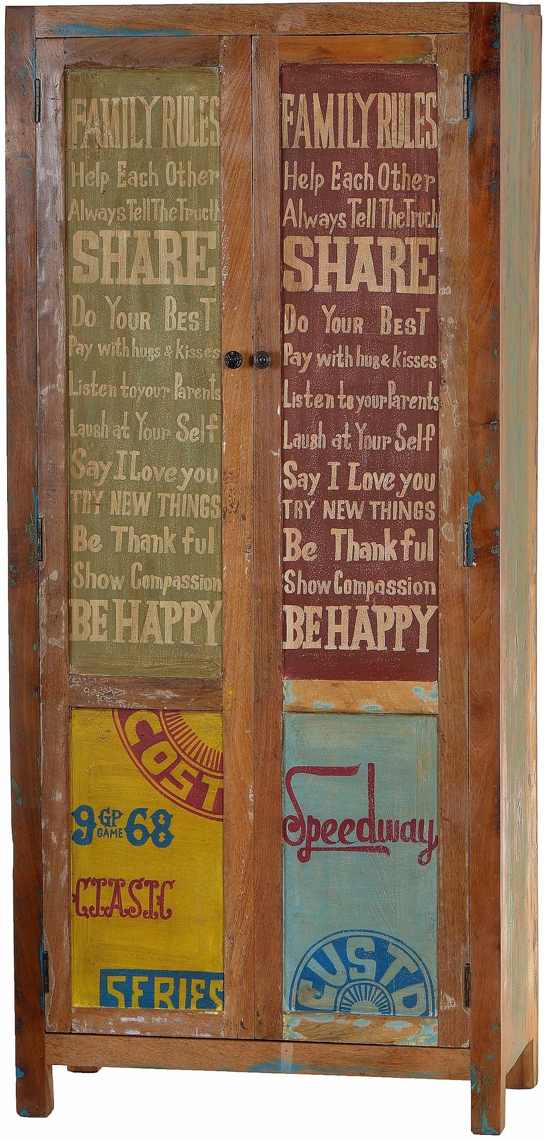 SIT Stauraumschrank »Speedway« aus recyceltem Altholz, Breite 80 cm, Shabby Chic, Vintage