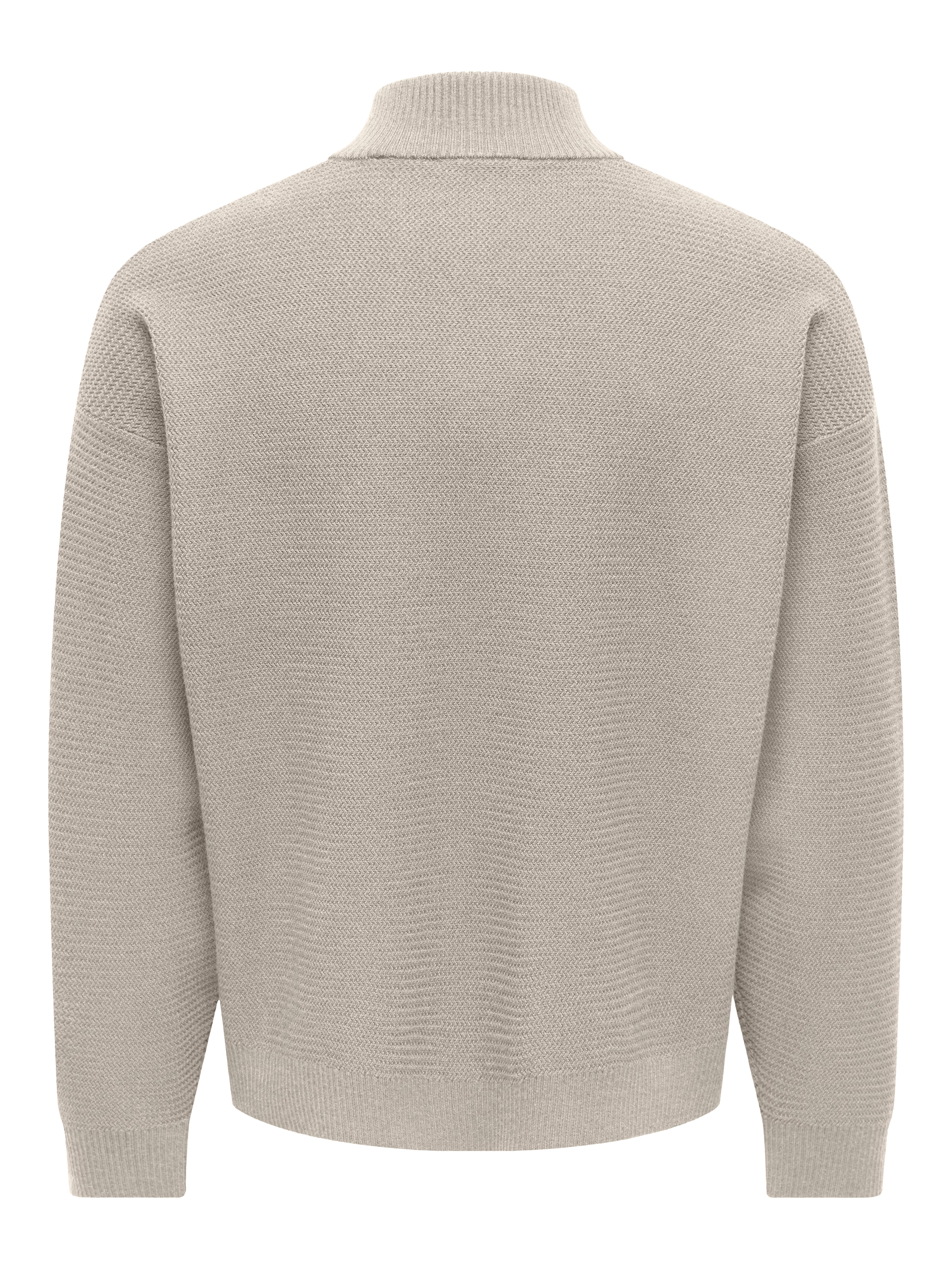 ONLY & SONS Troyer »ONSCARTER REG JAQUARD 1/2 ZIP OTL« Viskosemischung, regular fit