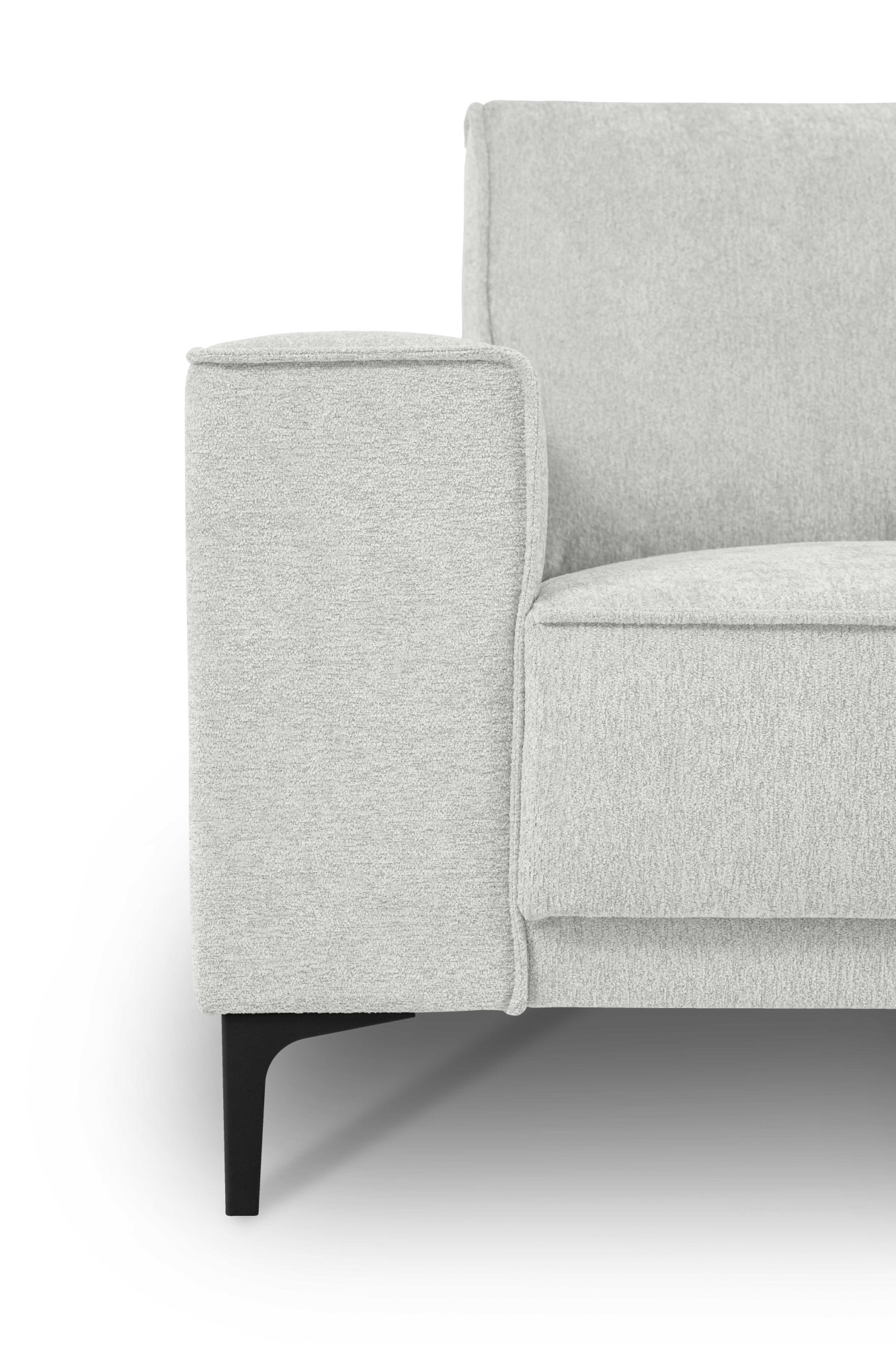 Places of Style 3-Sitzer »Oland«, 224 cm, Wellenunterfederung, Skandi-Design, Metallfüße
