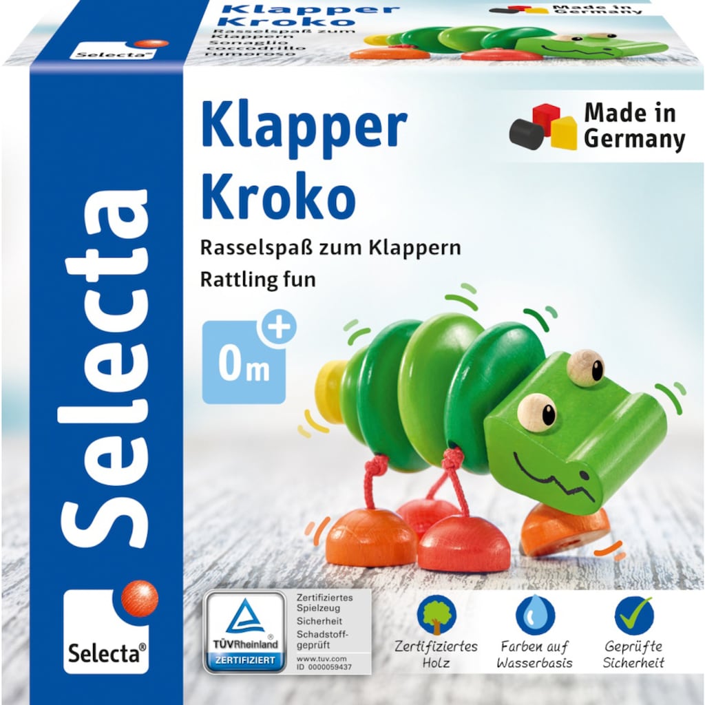 Selecta Greifspielzeug »Klapper-Kroko, 10 cm«