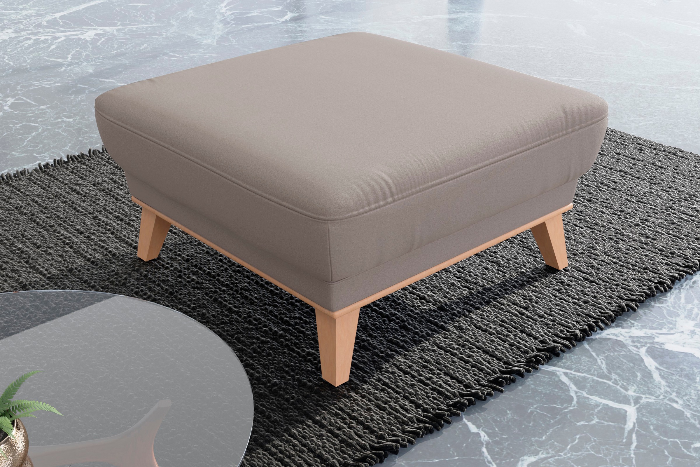sit&more Polsterhocker »Lavida«, Mit elegantem Holzrahmen günstig online kaufen