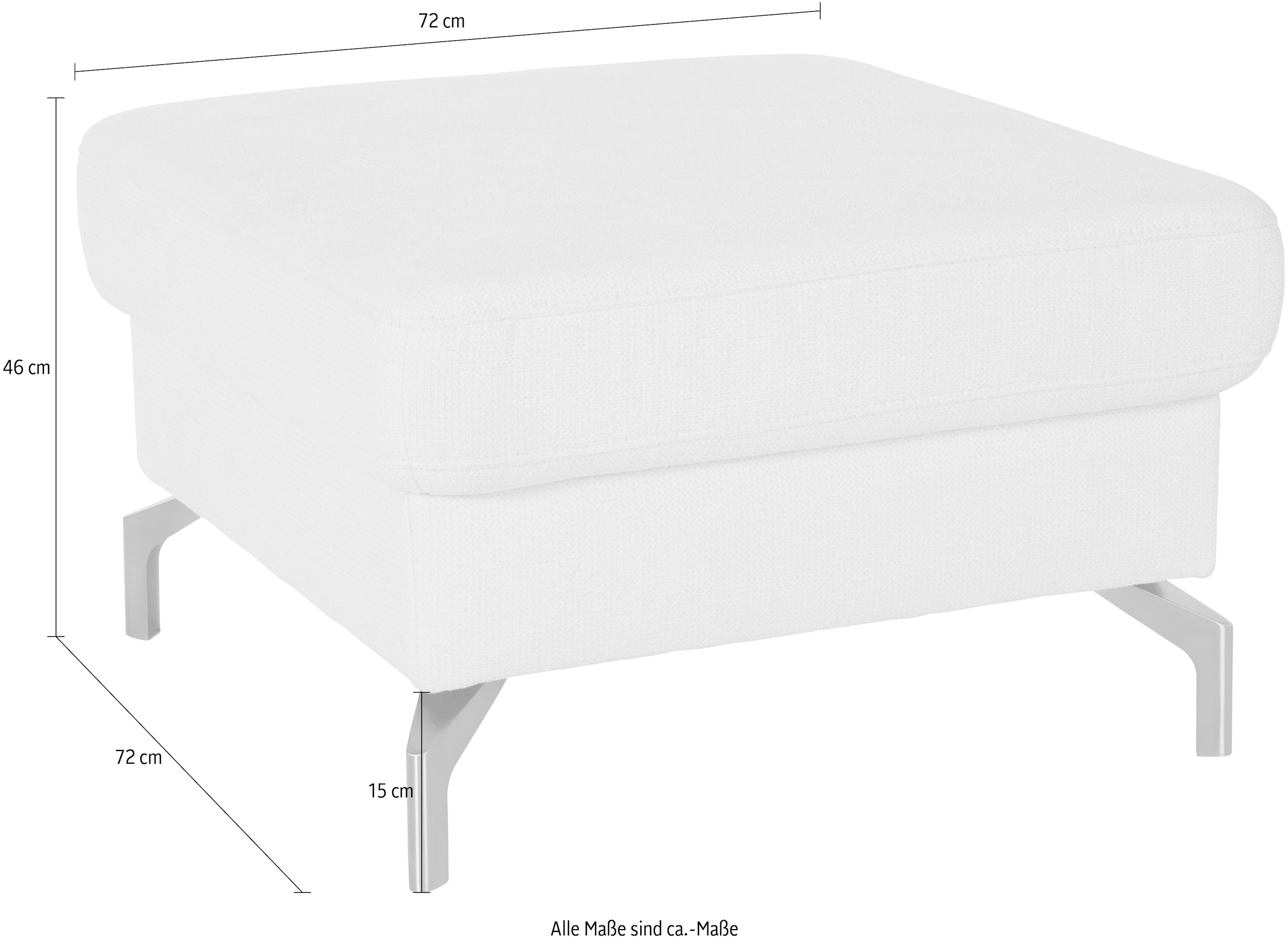 sit&more Hocker »Percy«, Fußhöhe 15cm, wahlweise mit unterschiedlichen Fußfarben