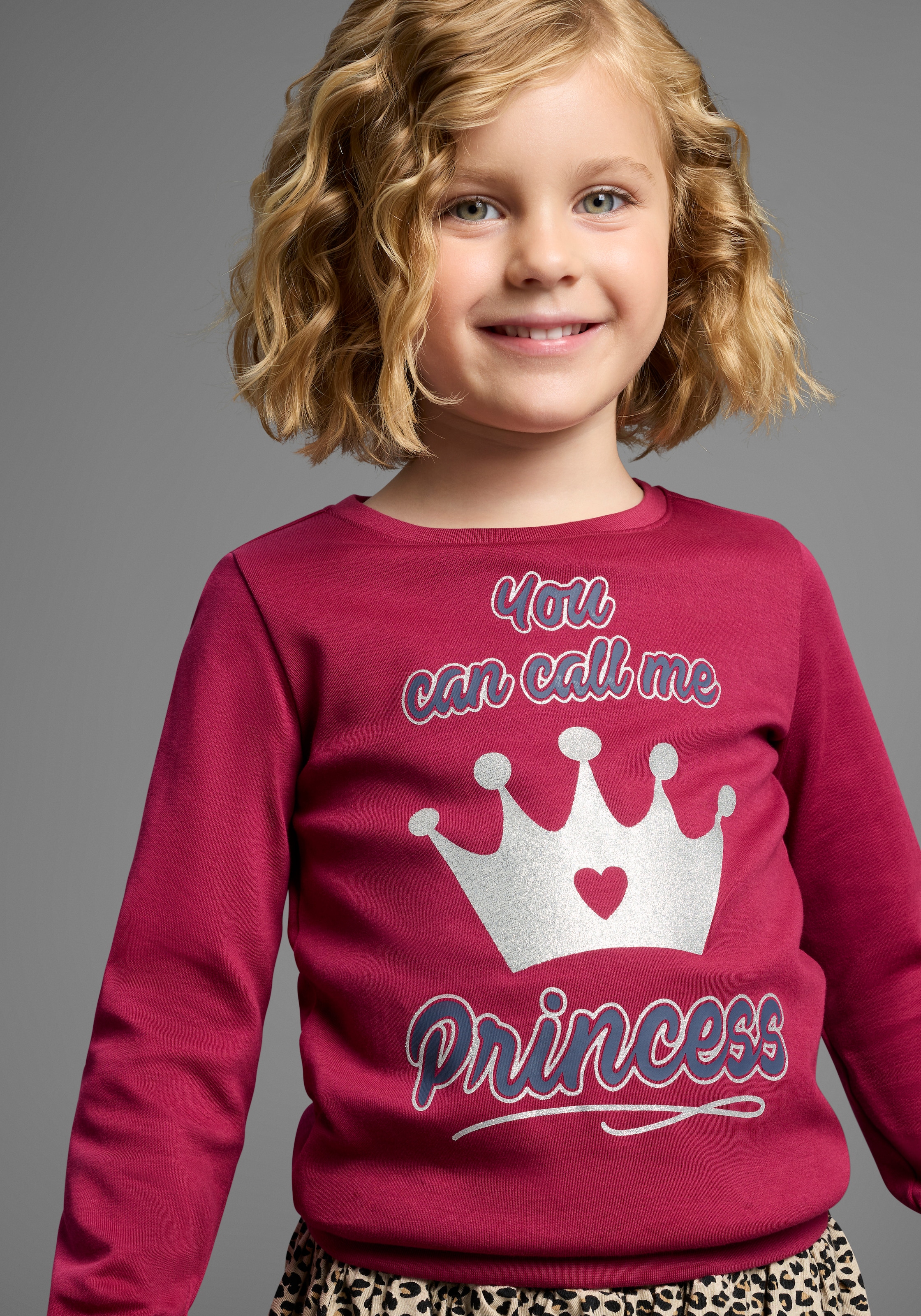 KIDSWORLD Langarmshirt »YOU CAN CALL ME PRINCESS«, Langarm, Basic-Passform, bedruckt, Rundhalsausschnitt