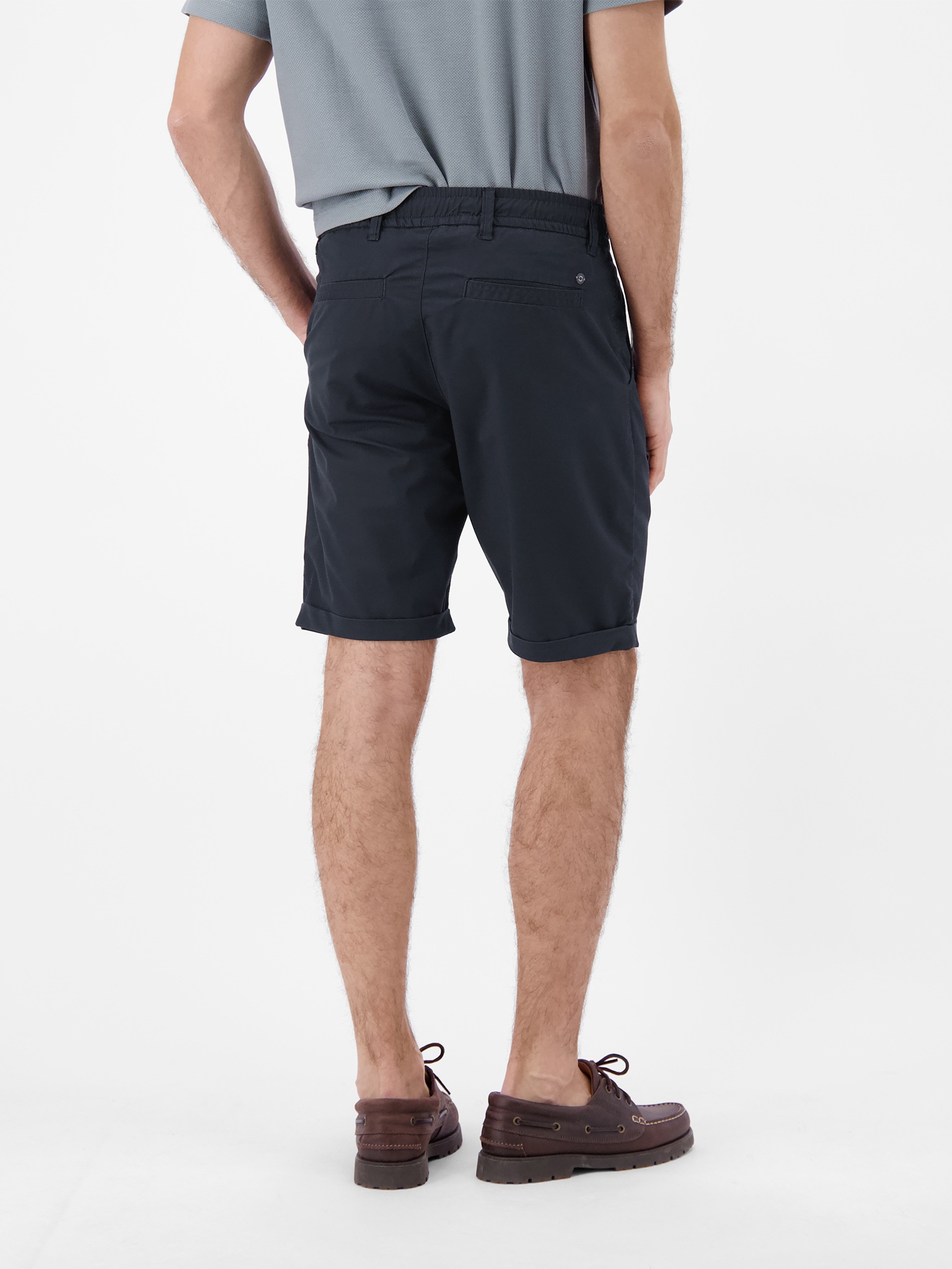 LERROS Chinoshorts  mit Bindeband und Aufschlag am Bein
