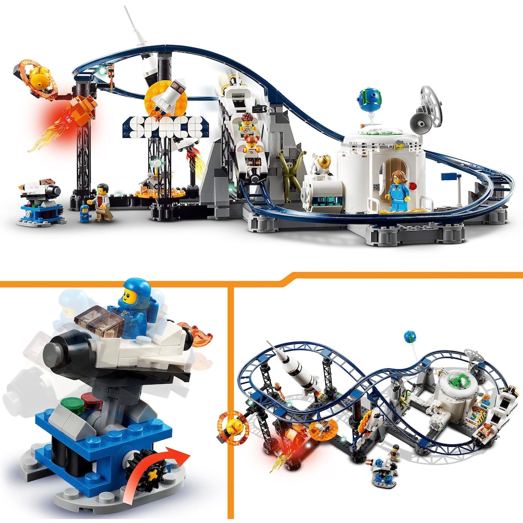 LEGO® Konstruktionsspielsteine »Weltraum-Achterbahn (31142), LEGO® Creator 3in1«, (874 St.), Made in Europe