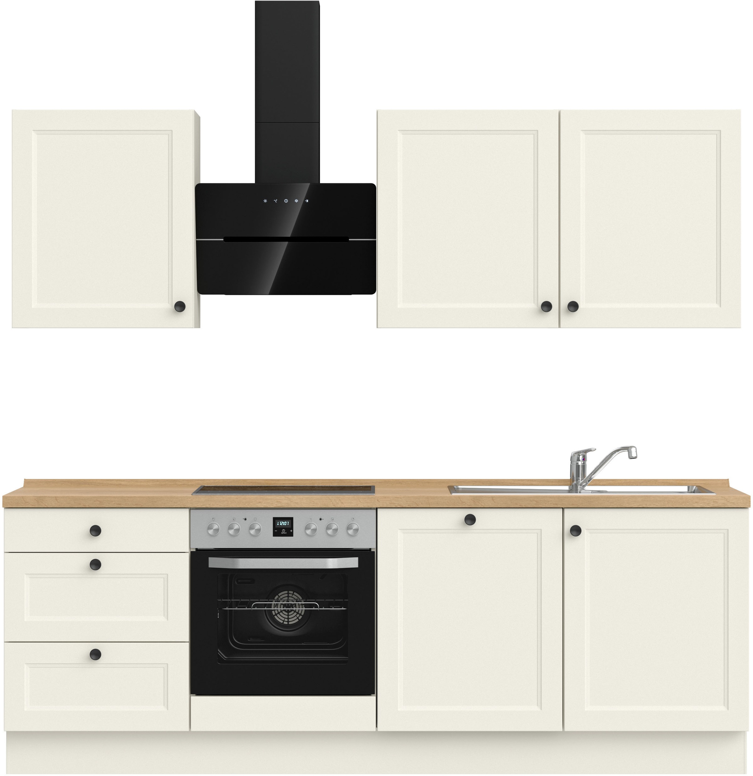 nobilia® Küchenzeile »"Cascada II"«, vormontiert, Breite 240 cm, Ausrichtun günstig online kaufen