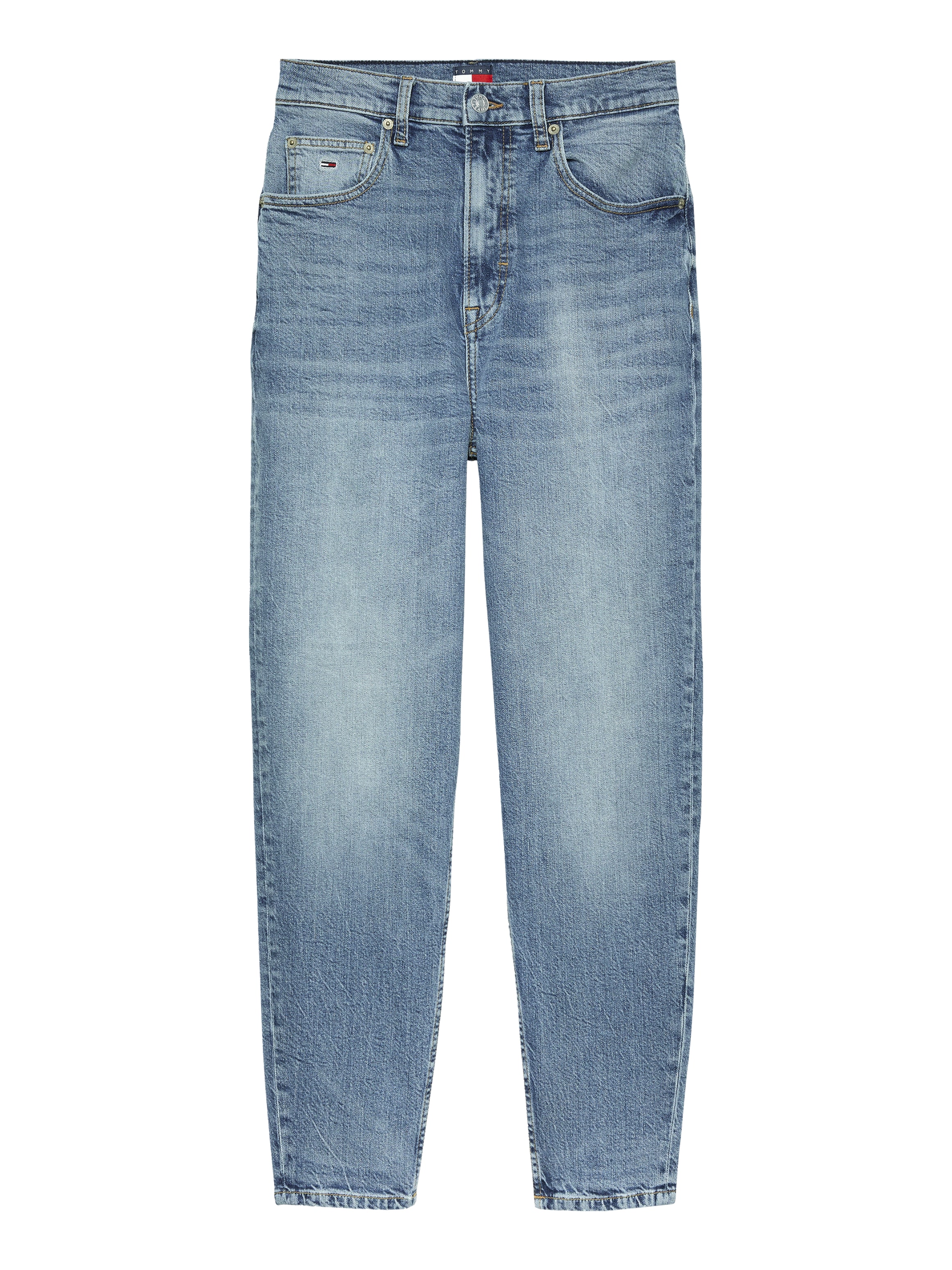 Tommy Jeans Mom-Jeans »MOM JEAN UH TPR«, mit Logo-Stickereien, in knöchelfreier Länge
