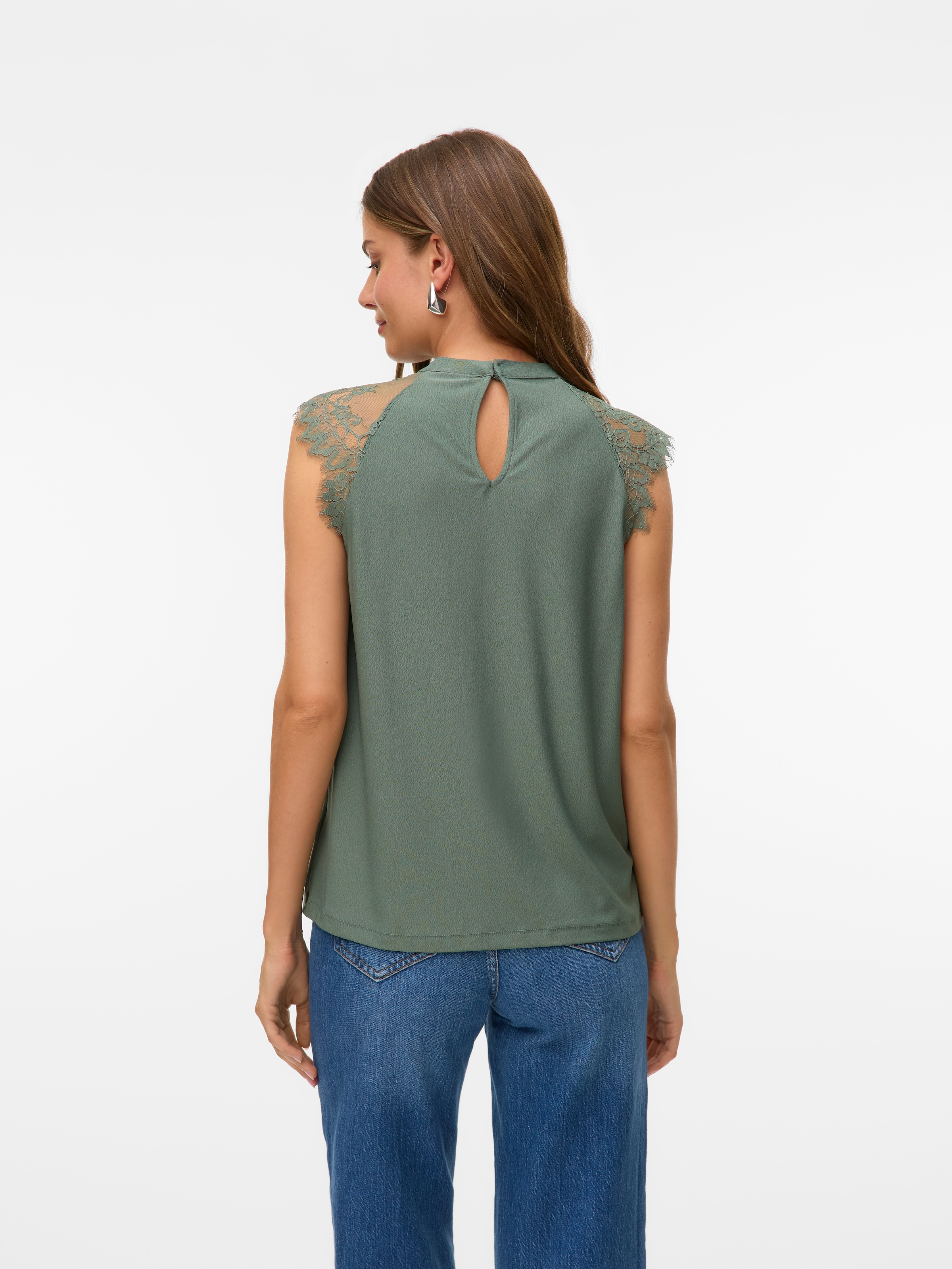 Vero Moda Spitzentop »VMMILLA SL LACE TEE«