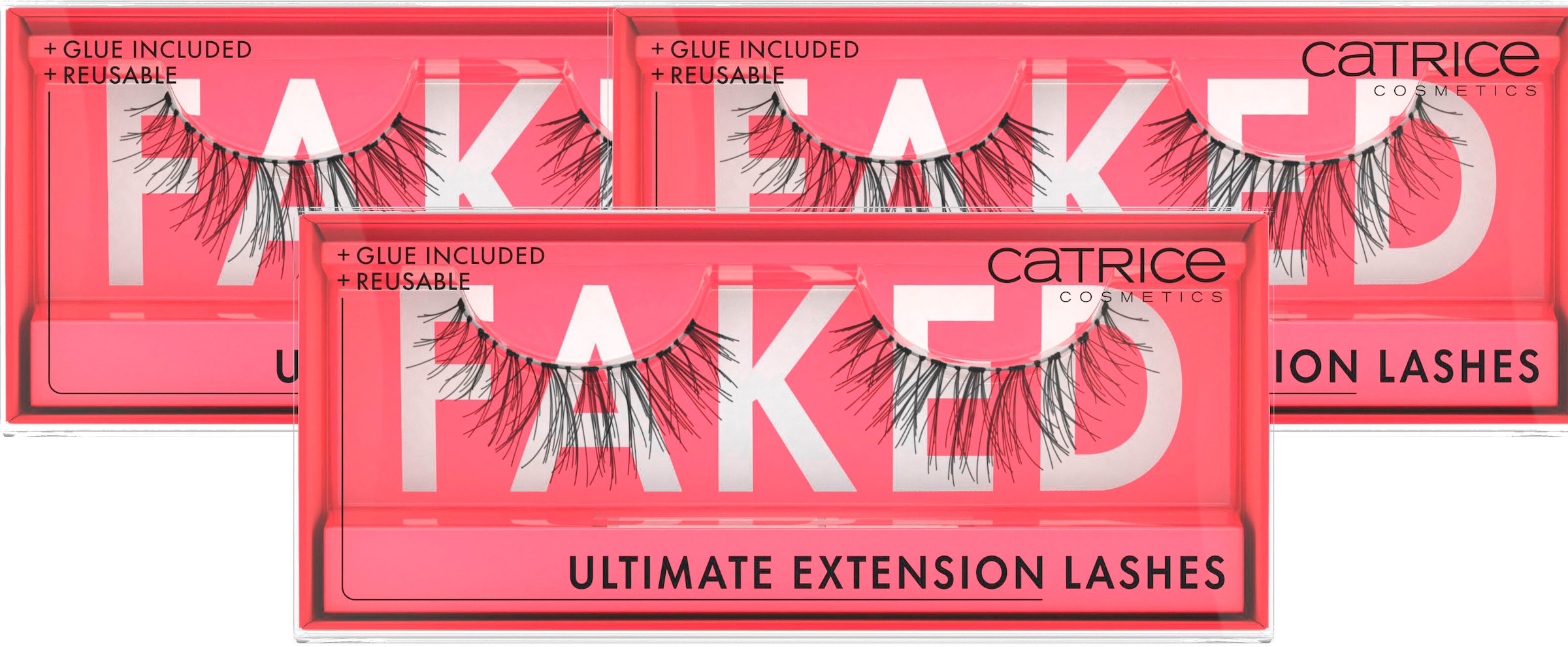Catrice Bandwimpern »Faked Ultimate Extension Lashes«, (Set, 3 tlg.)