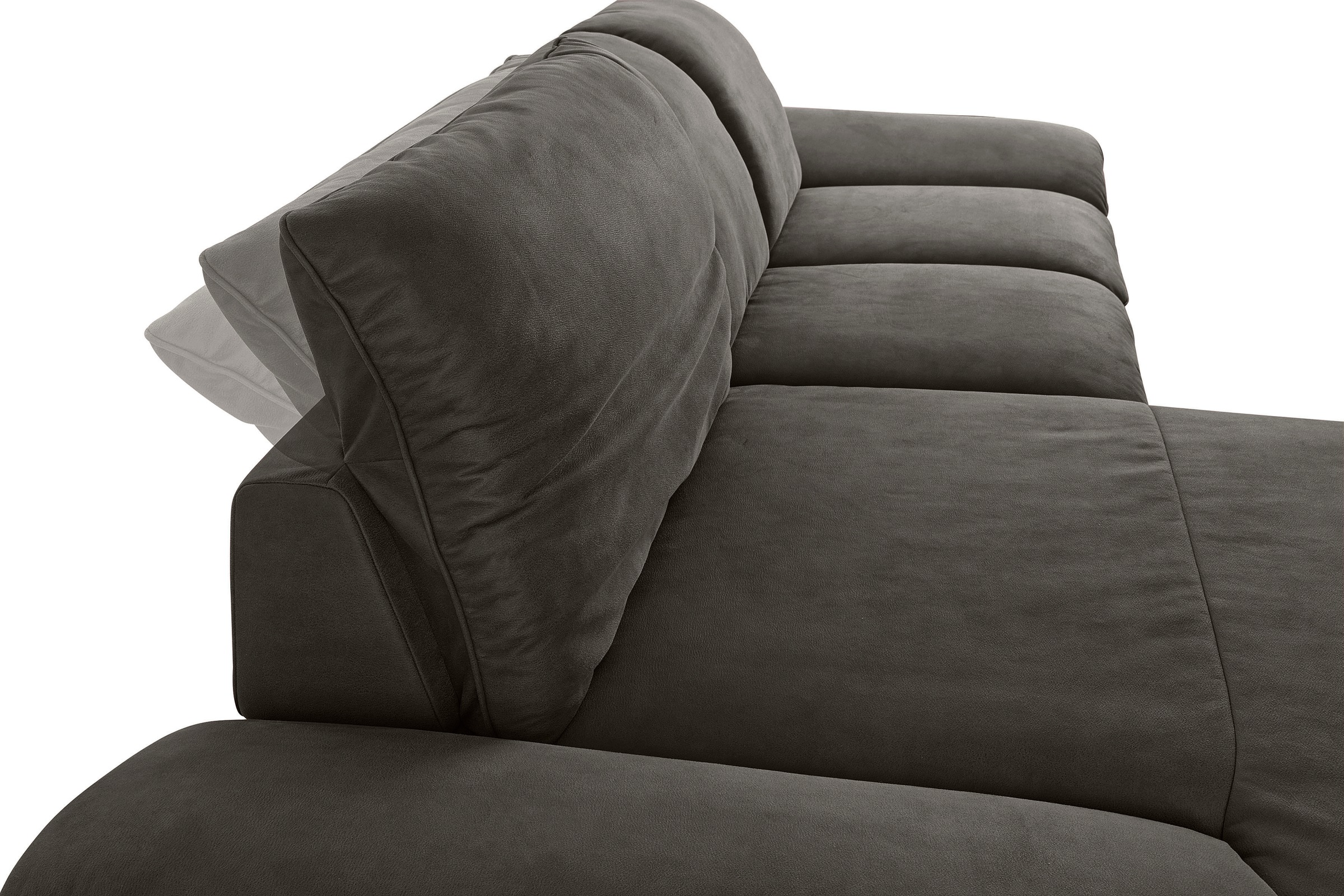 W.SCHILLIG Ecksofa »enjoy&MORE, Designsofa, bequem, zeitlos und elegant, L-Form«, mit Sitztiefenverstellung, Füße Chrom glänzend, Breite 340 cm