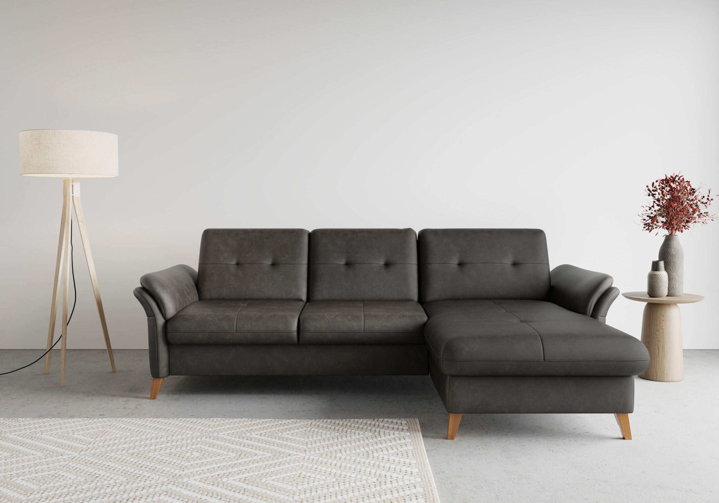 sit&more Ecksofa »Göteborg«, Sitztiefenverstellung und Federkern, wahlweise günstig online kaufen