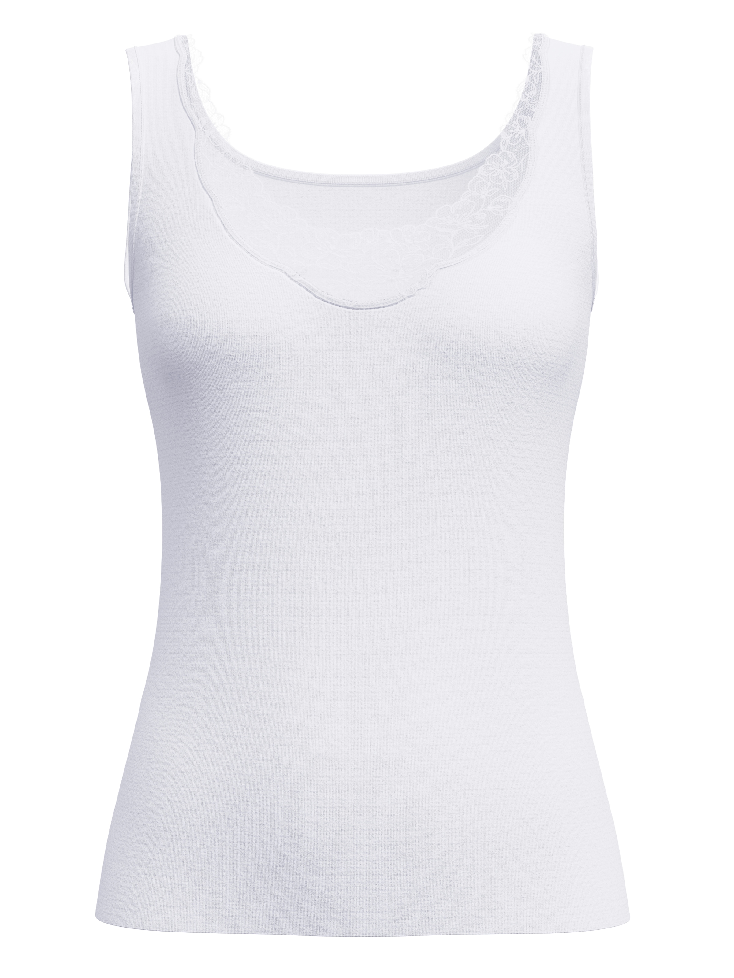 CALIDA Unterhemd »Cotton Desire«, Spitze am Dekolleté