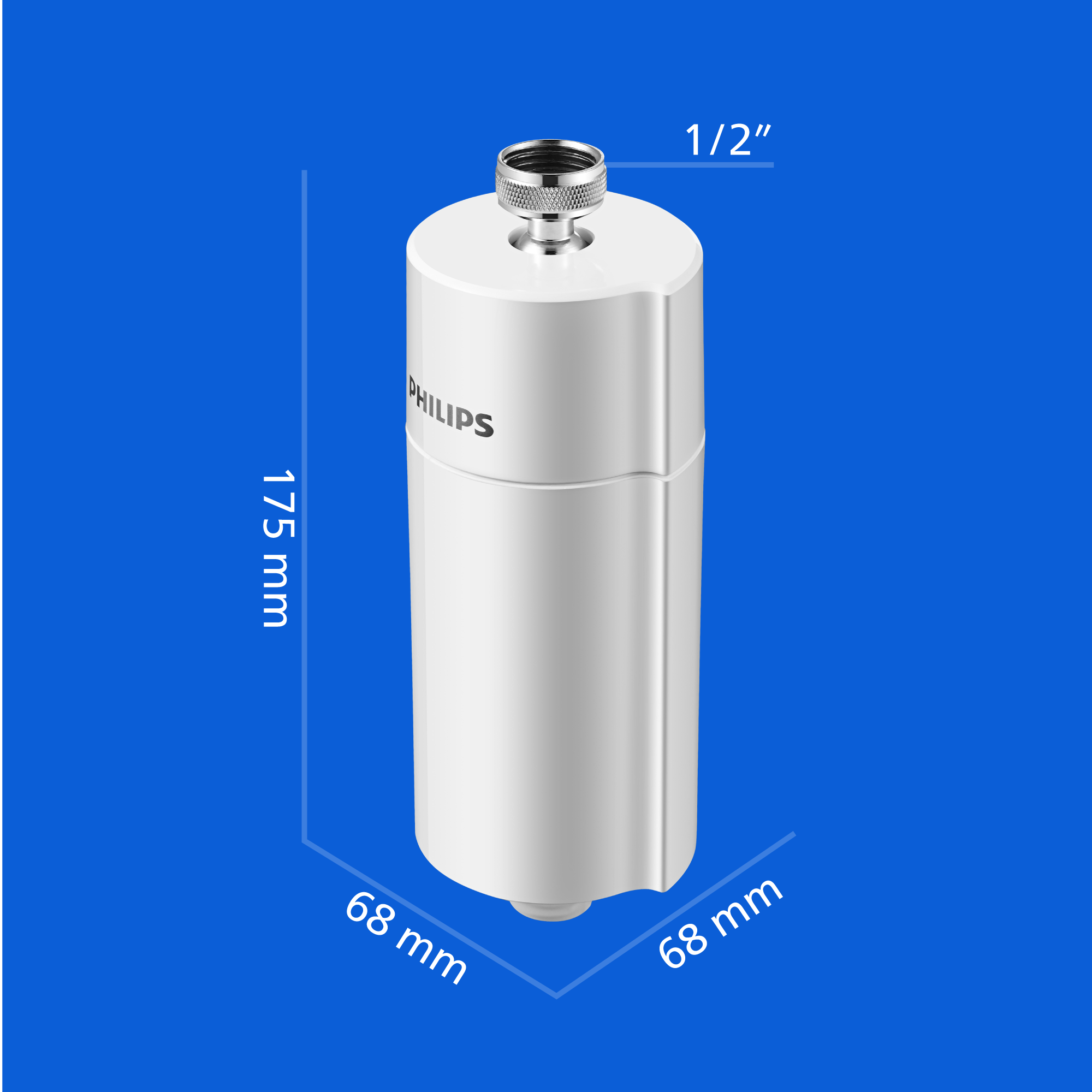 Philips Wasserfilter »AWP1775 Inline-Duschfilterzylinder« Packung, 2 tlg. Filterkapazität: 50.000 l