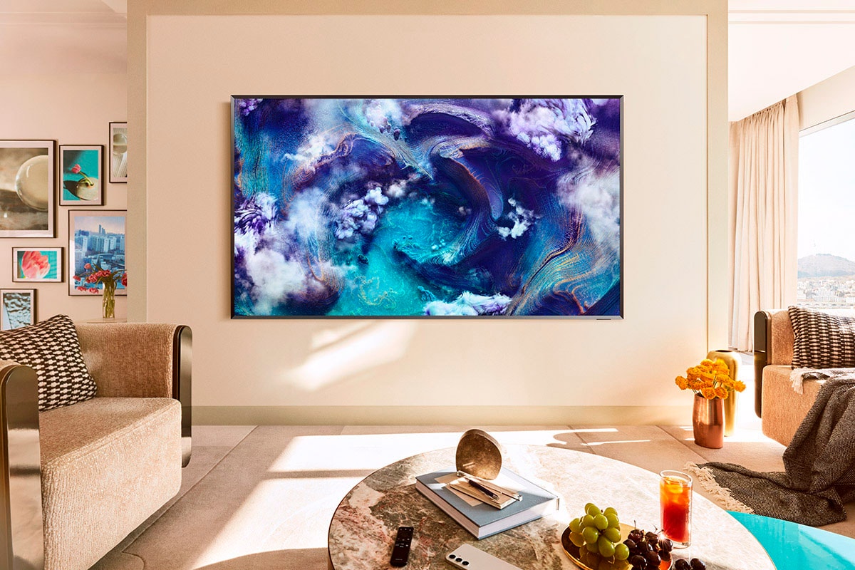 Samsung QLED-Fernseher »GQ85QN900FT«, 8K Ultra HD, Smart-TV, 8K AI Upscaling Pro & Glare Free, Metal Frame Design, Art Store