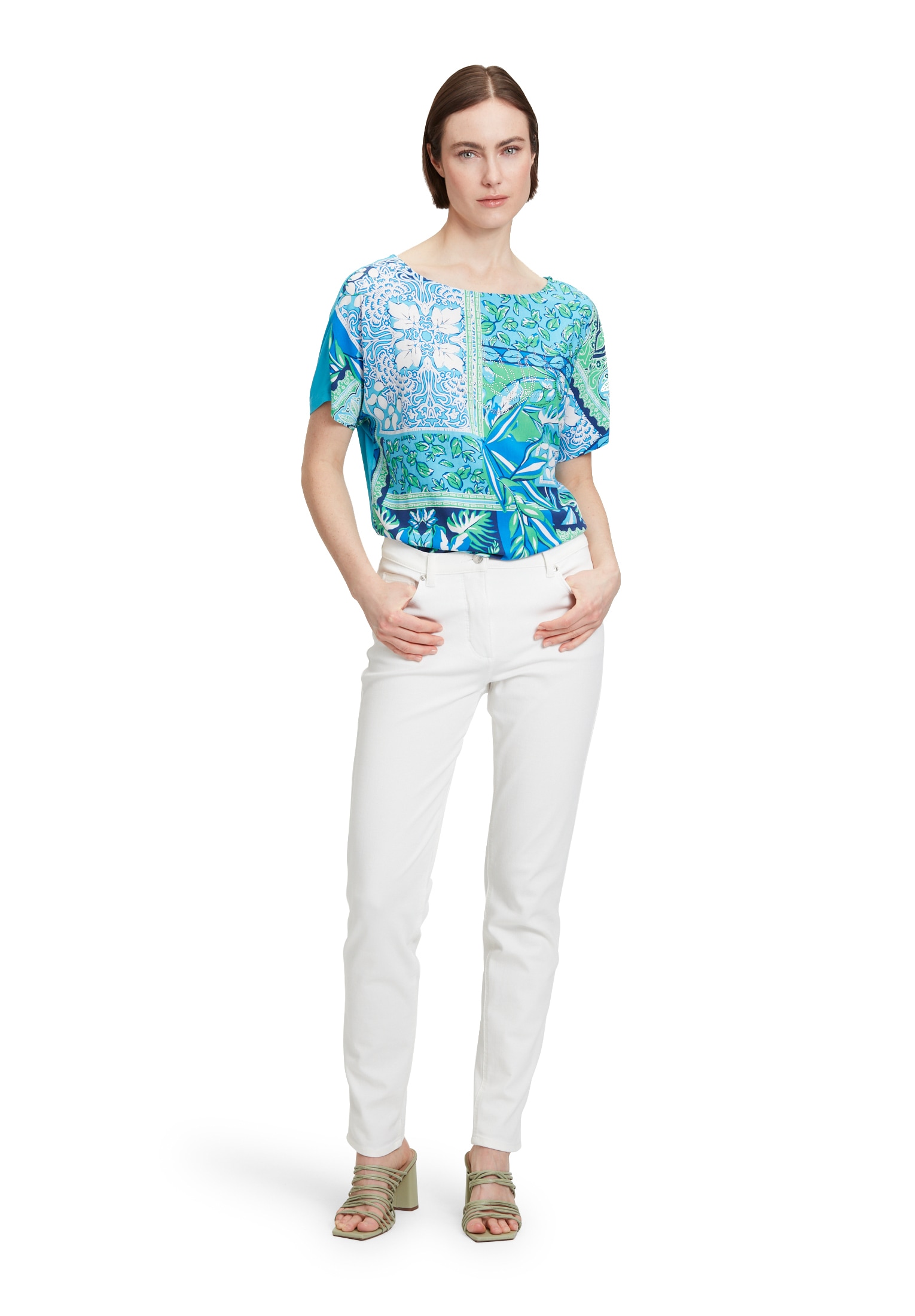 Betty Barclay Kurzarmshirt »Betty Barclay Oversize-Shirt mit Aufdruck«, Strass