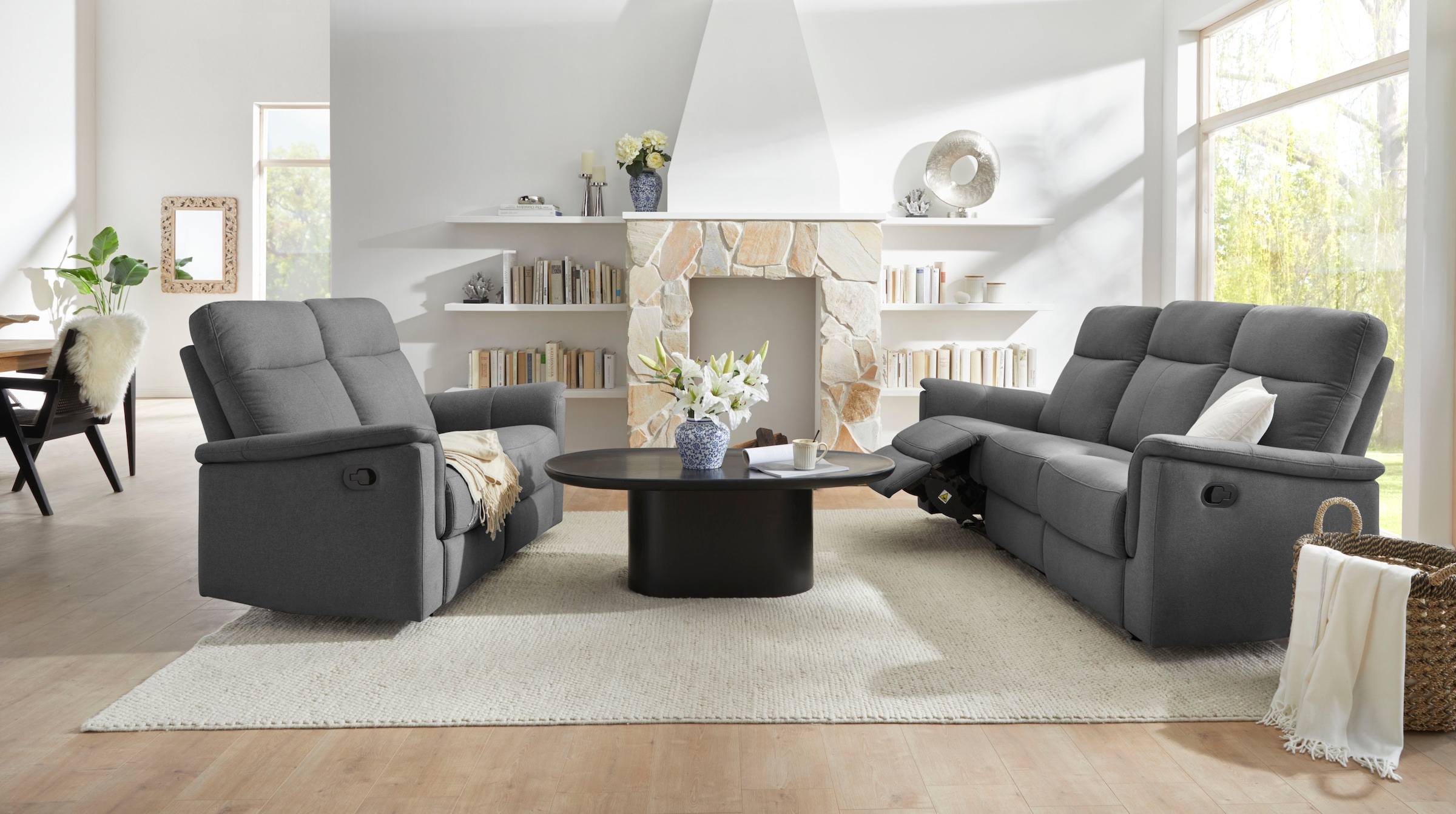 Home affaire 3-Sitzer »Southbrook«, mit manueller und elektrischer Relaxfunktion