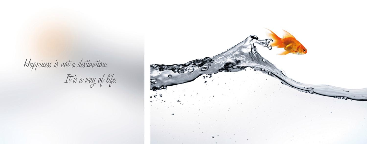 queence Leinwandbild »Happiness«, Wassertiere-Motivationsbilder-Kunst-Moder günstig online kaufen
