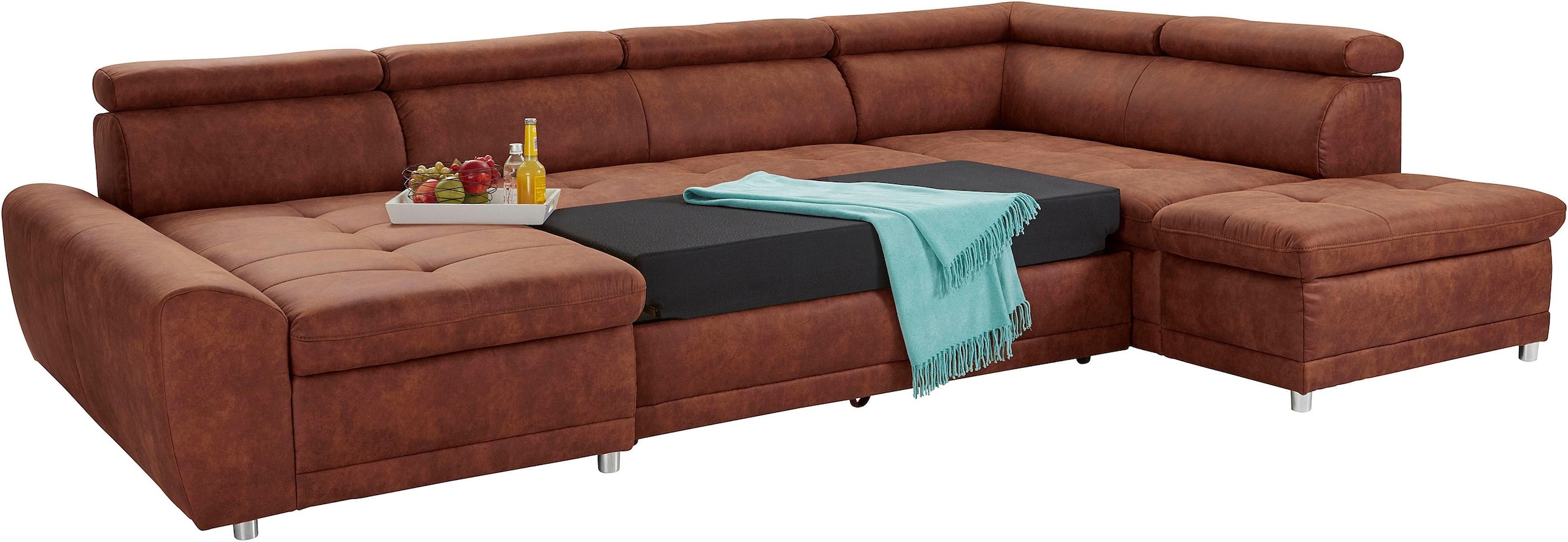 sit&more Wohnlandschaft »Riva U-Form«, wahlweise mit Bettfunktion