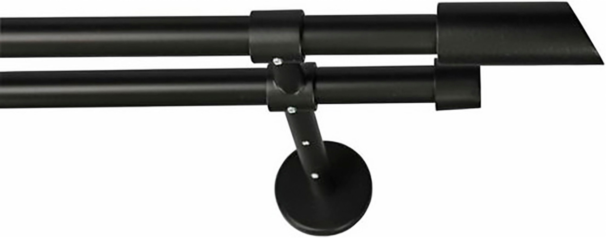 GARESA Gardinenstange »ZYLI« Ø 16 mm 2 läufig-läufig Wunschmaßlänge;Träger; günstig online kaufen