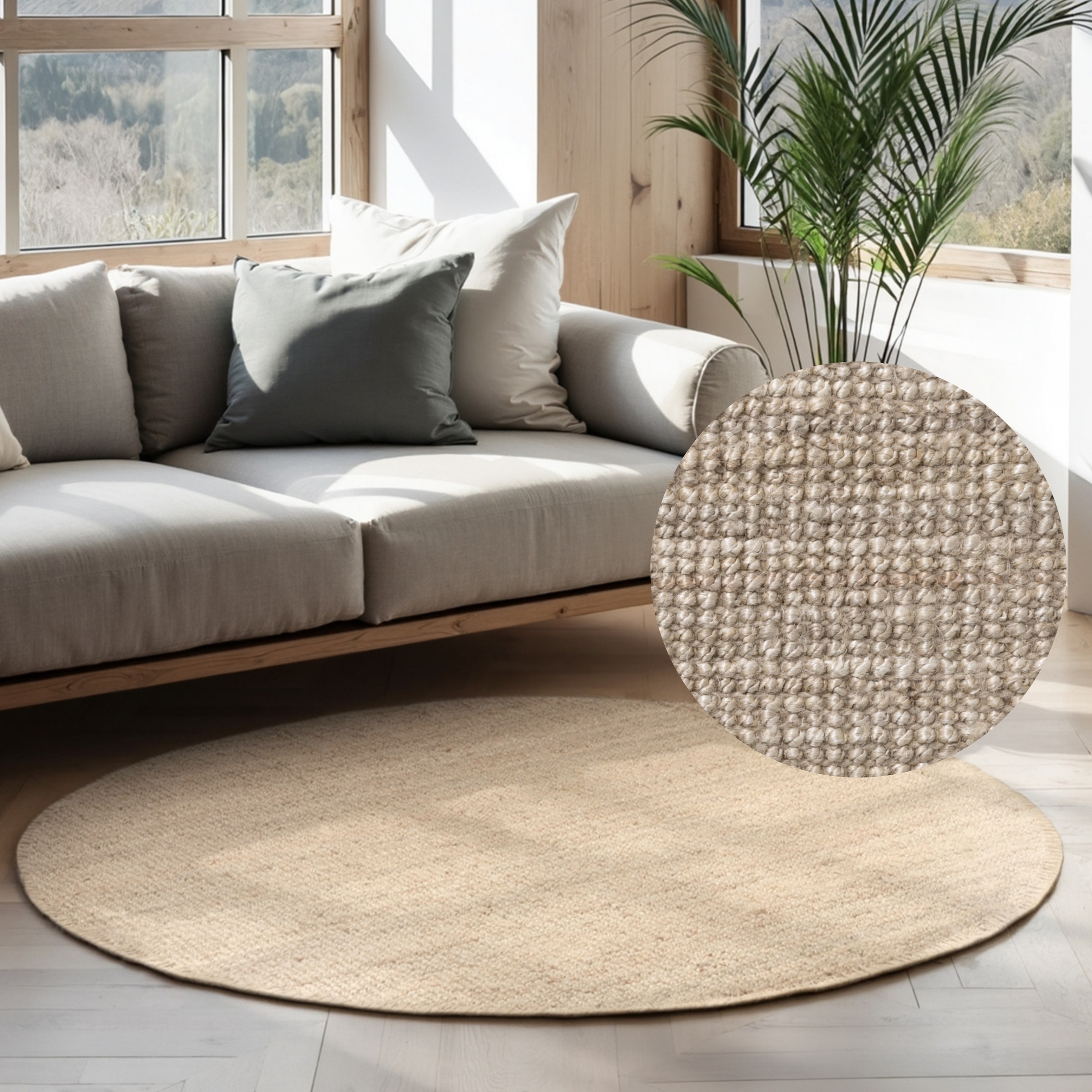 HANSE Home Teppich »Jaipur Juteteppich, als Läufer und in Rund«, rechteckig günstig online kaufen