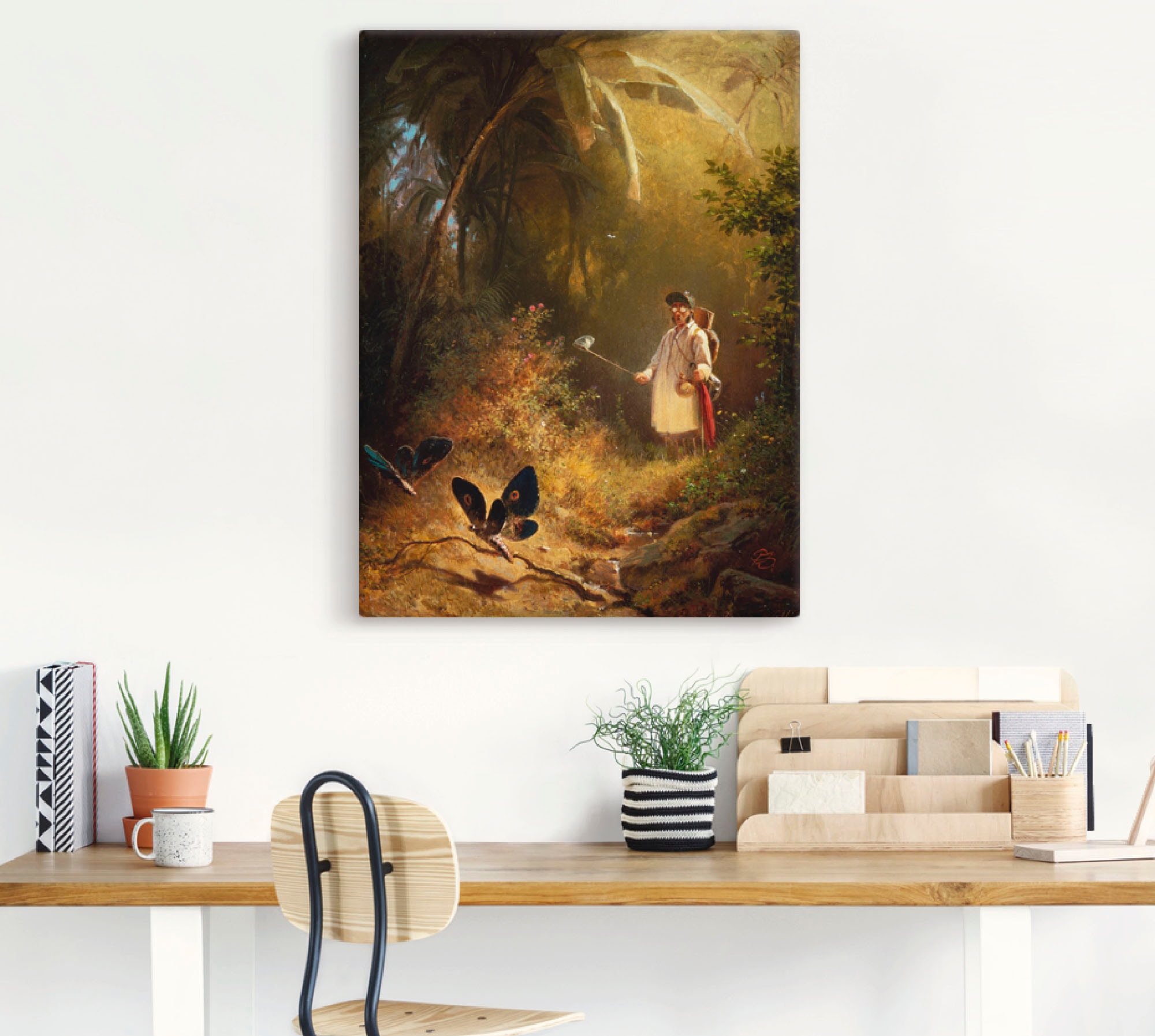 Artland Wandbild »Der Schmetterlingsfänger«, Mann, (1 St.), als Leinwandbild, Poster in verschied. Größen