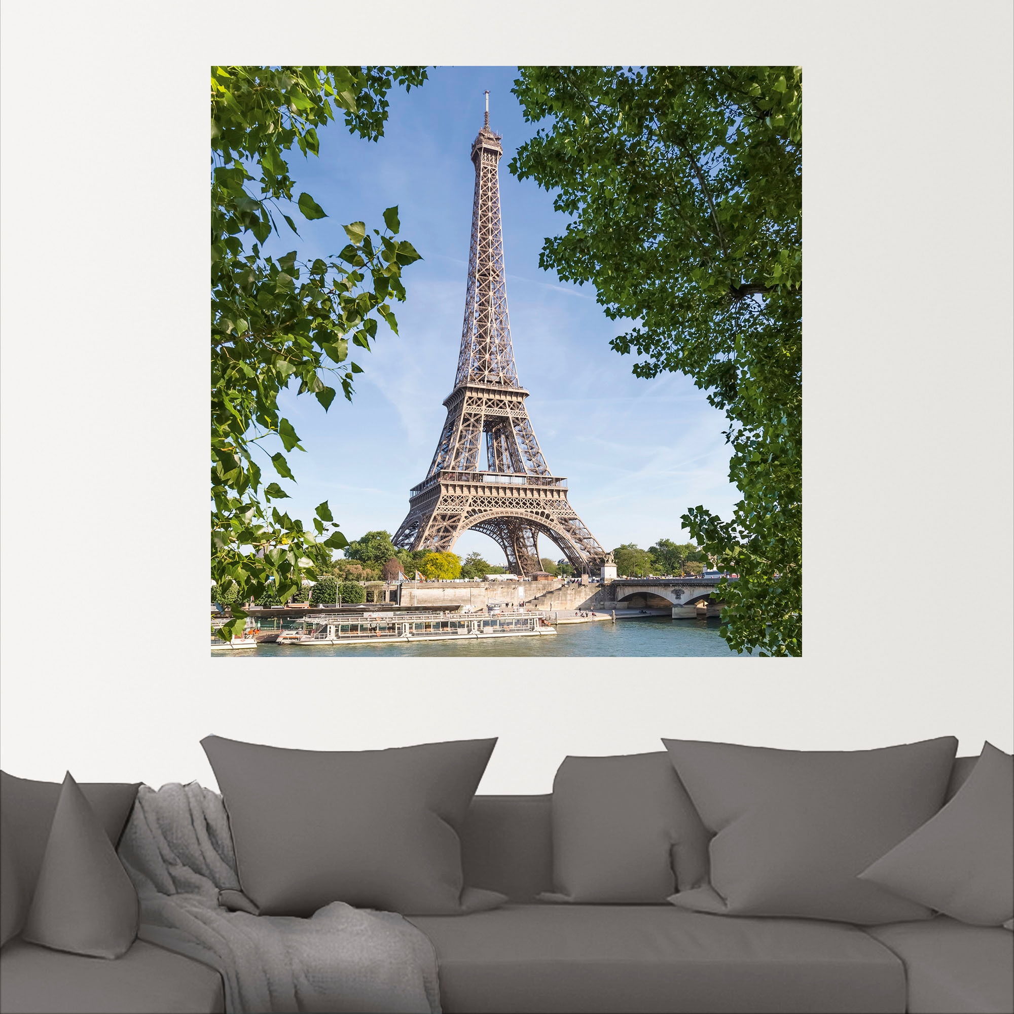 Artland Wandfolie »Paris Eiffelturm & Seine«, Paris, (1 St.), selbstklebend