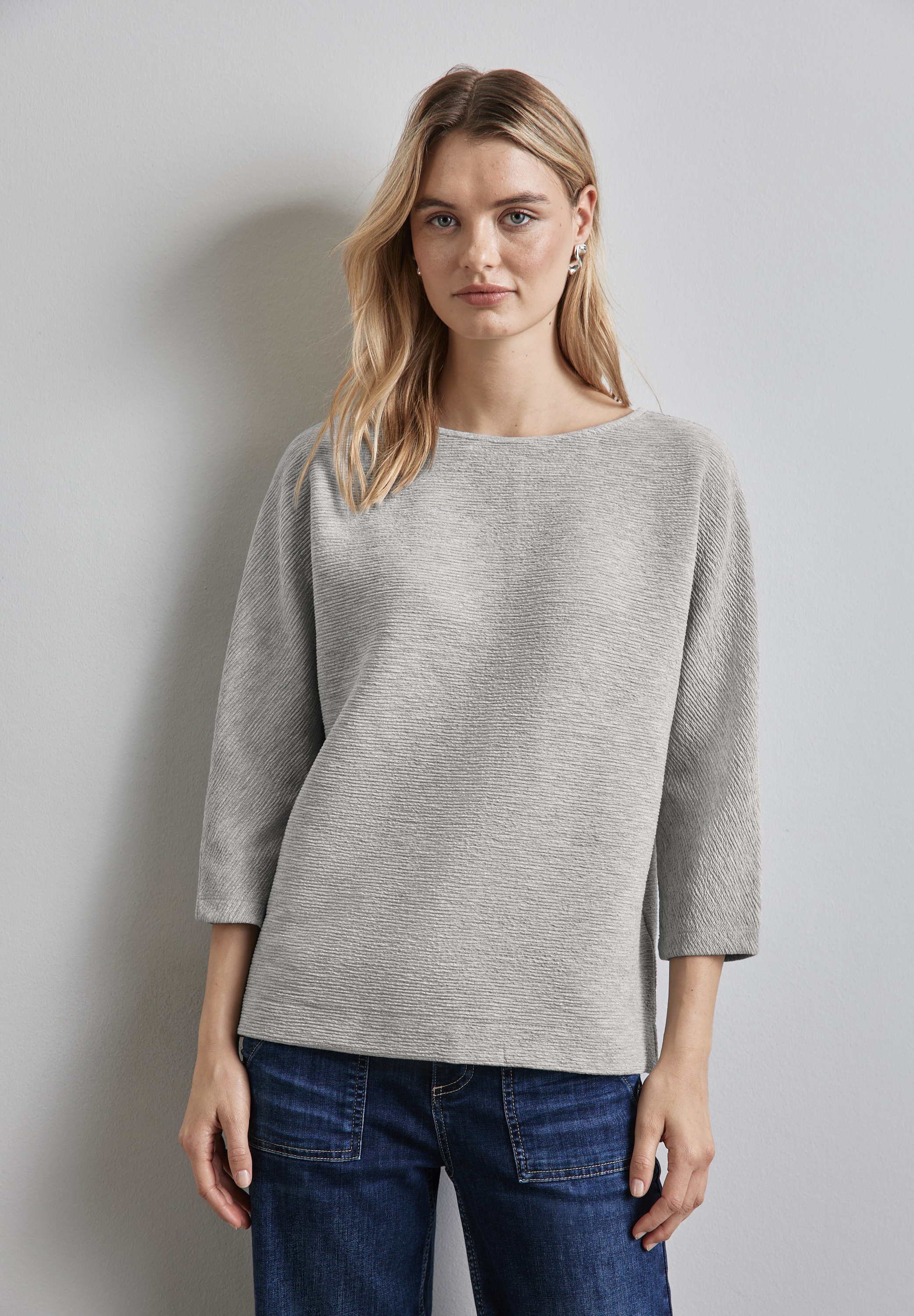 STREET ONE 3/4-Arm-Shirt, mit feiner Struktur