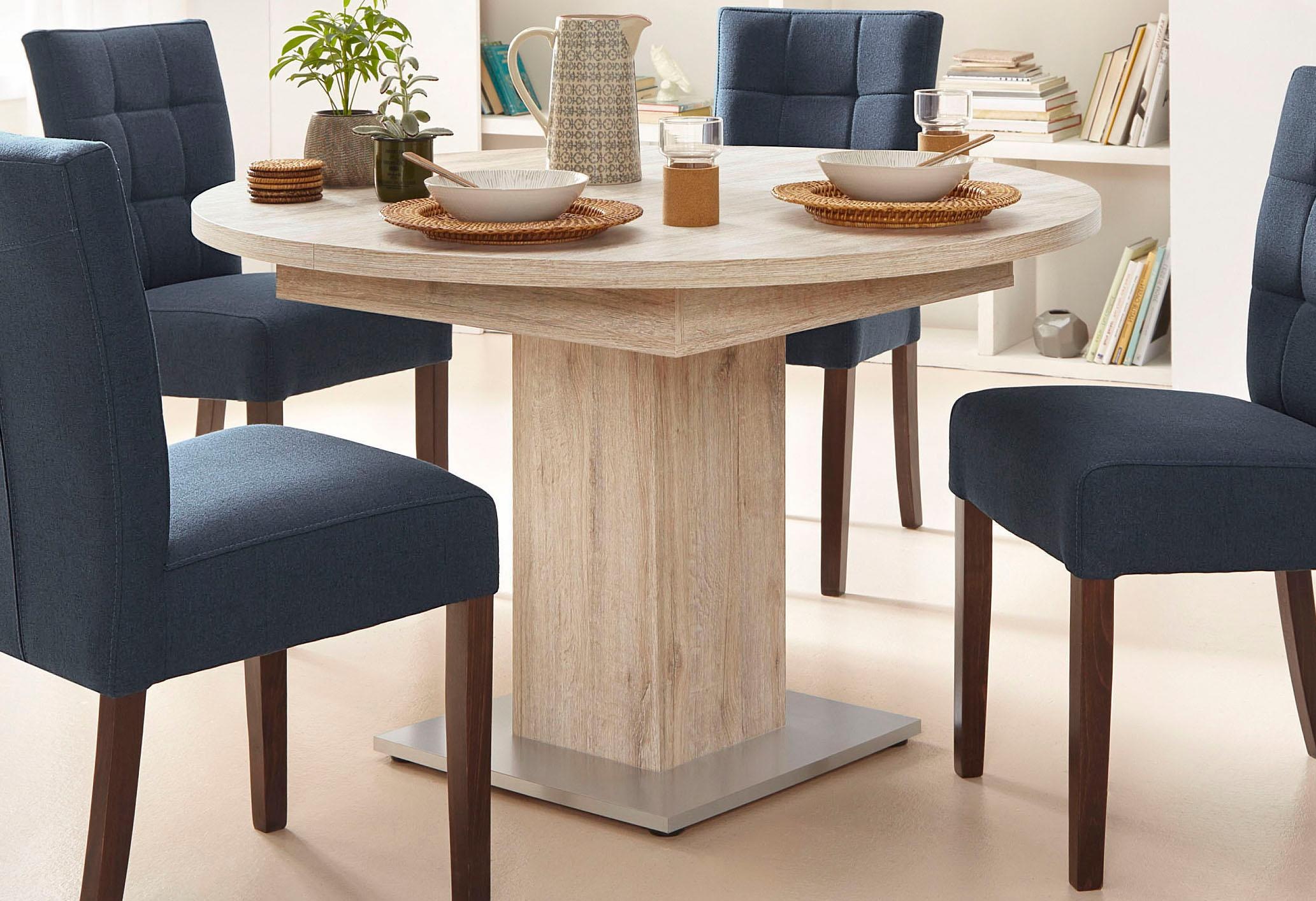 7. Bild von Mäusbacher Esstisch »Tisch rund«, Mäusbacher Esstisch rund mit Auszug und Bodenplatte.