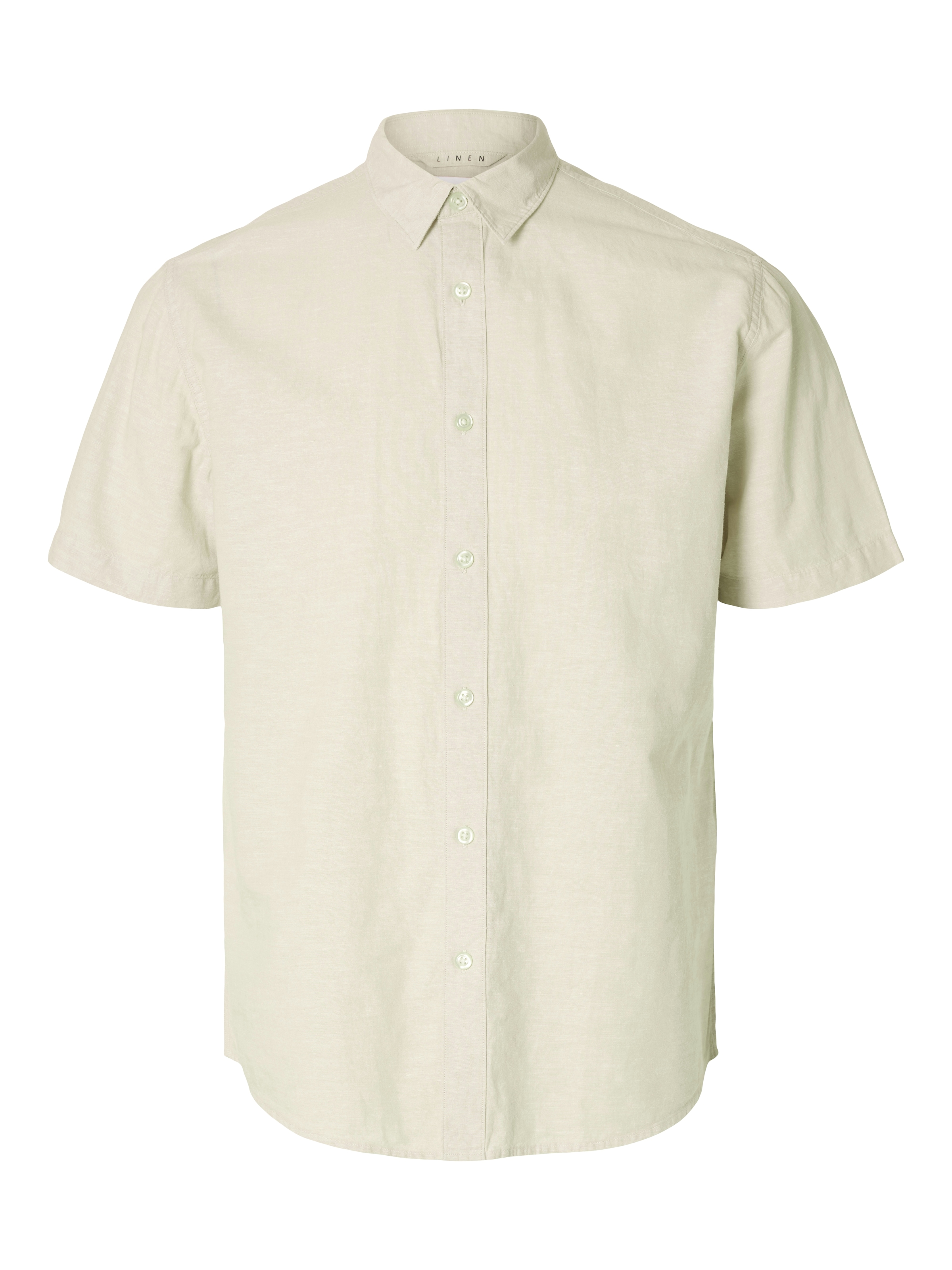 SELECTED HOMME Kurzarmhemd »SLHREG-SUN SHIRT SS NOOS«, mit Leinen