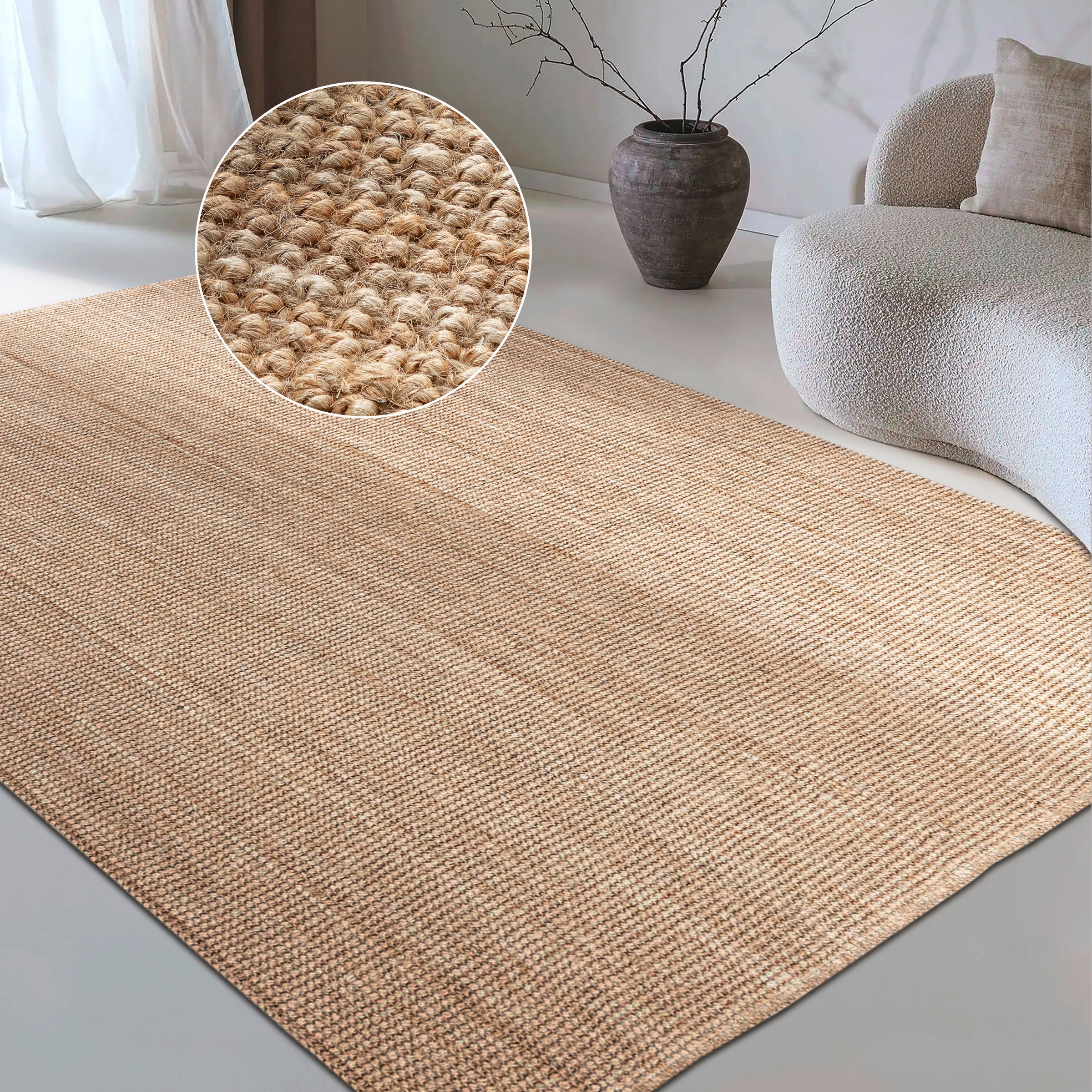 Home affaire Teppich »Avot Juteteppich«, rechteckig, 10 mm Höhe, 100% Jute, günstig online kaufen